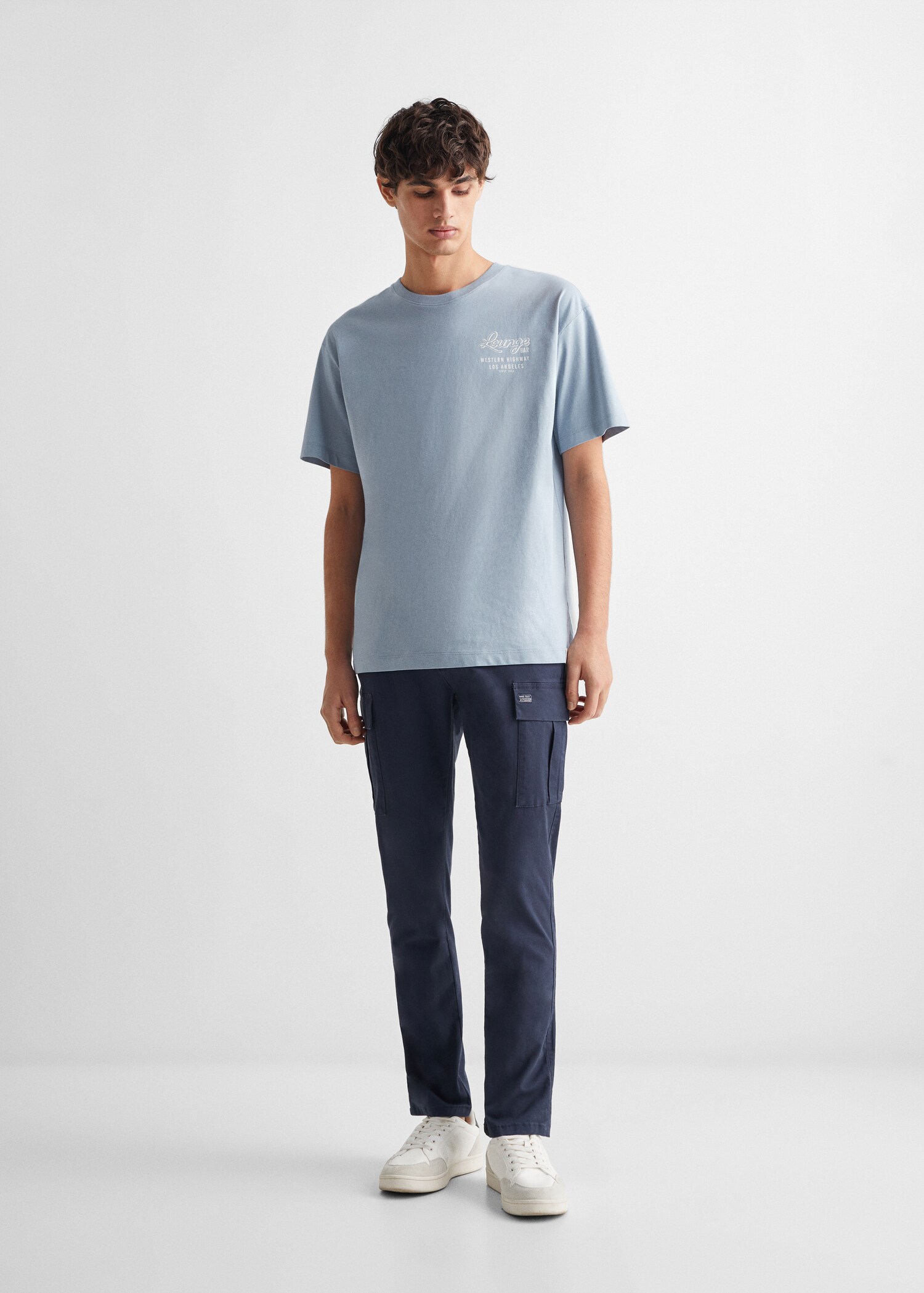 T-shirt met boodschap - Overzichtstekening