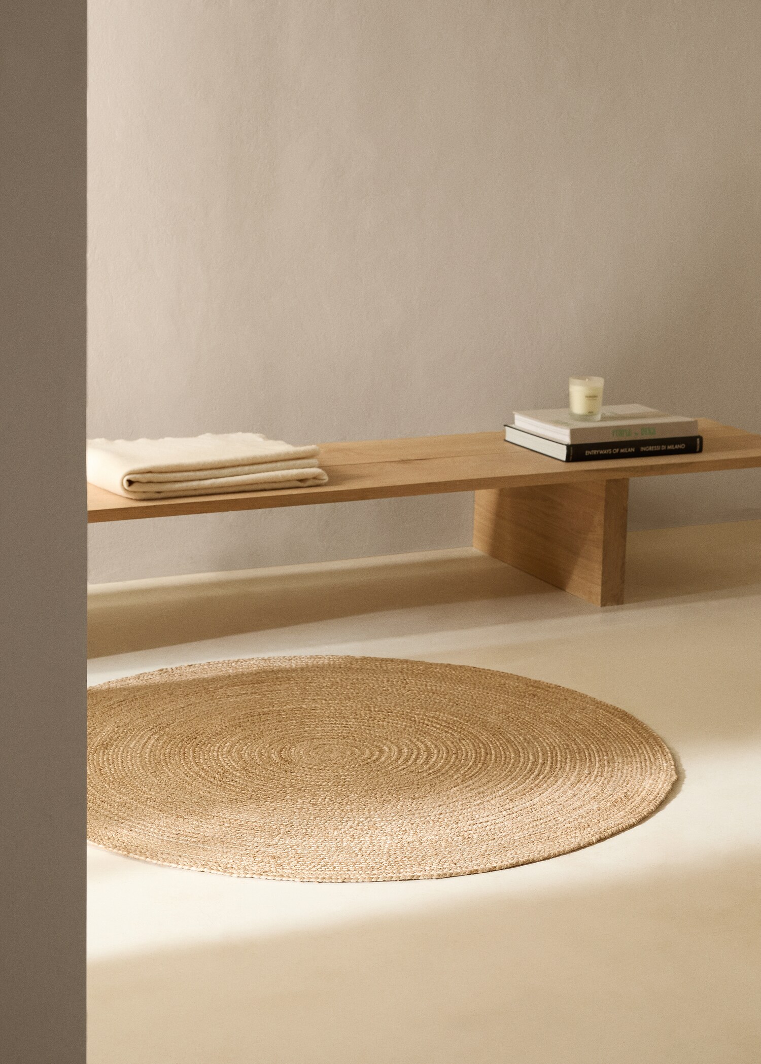 Natural fibre round carpet 110cm - General plane