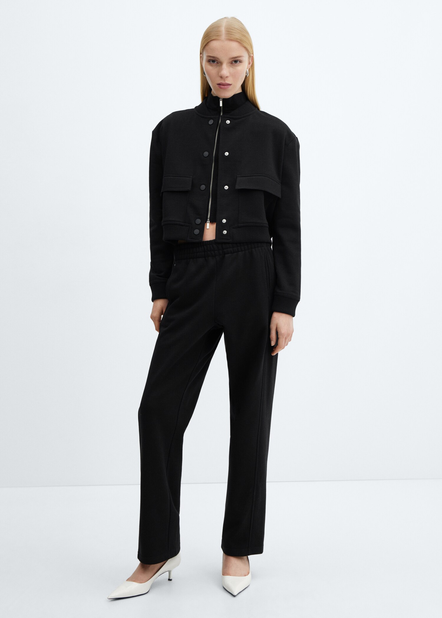 Cotton jogger-style trousers - General plane