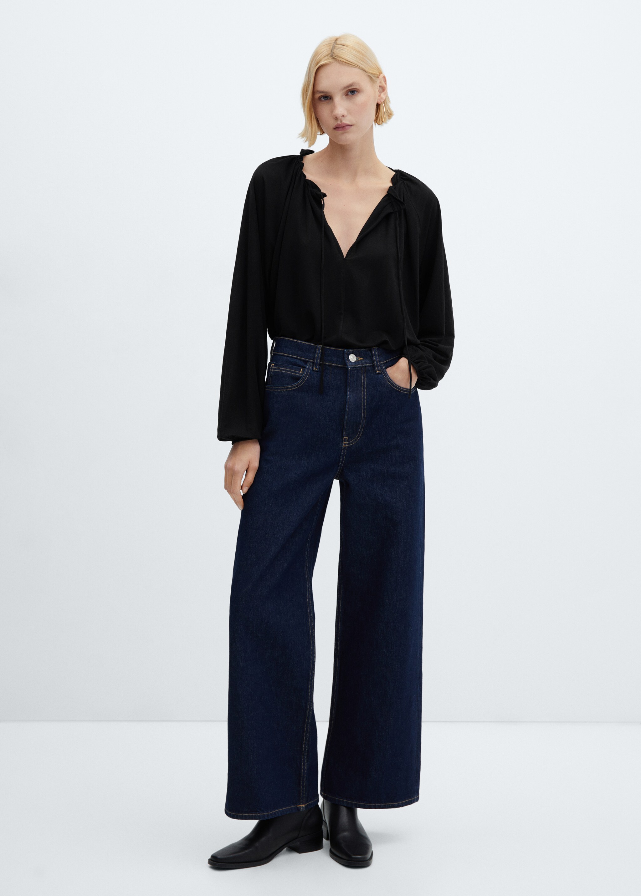 Puffed sleeves blouse - General plane