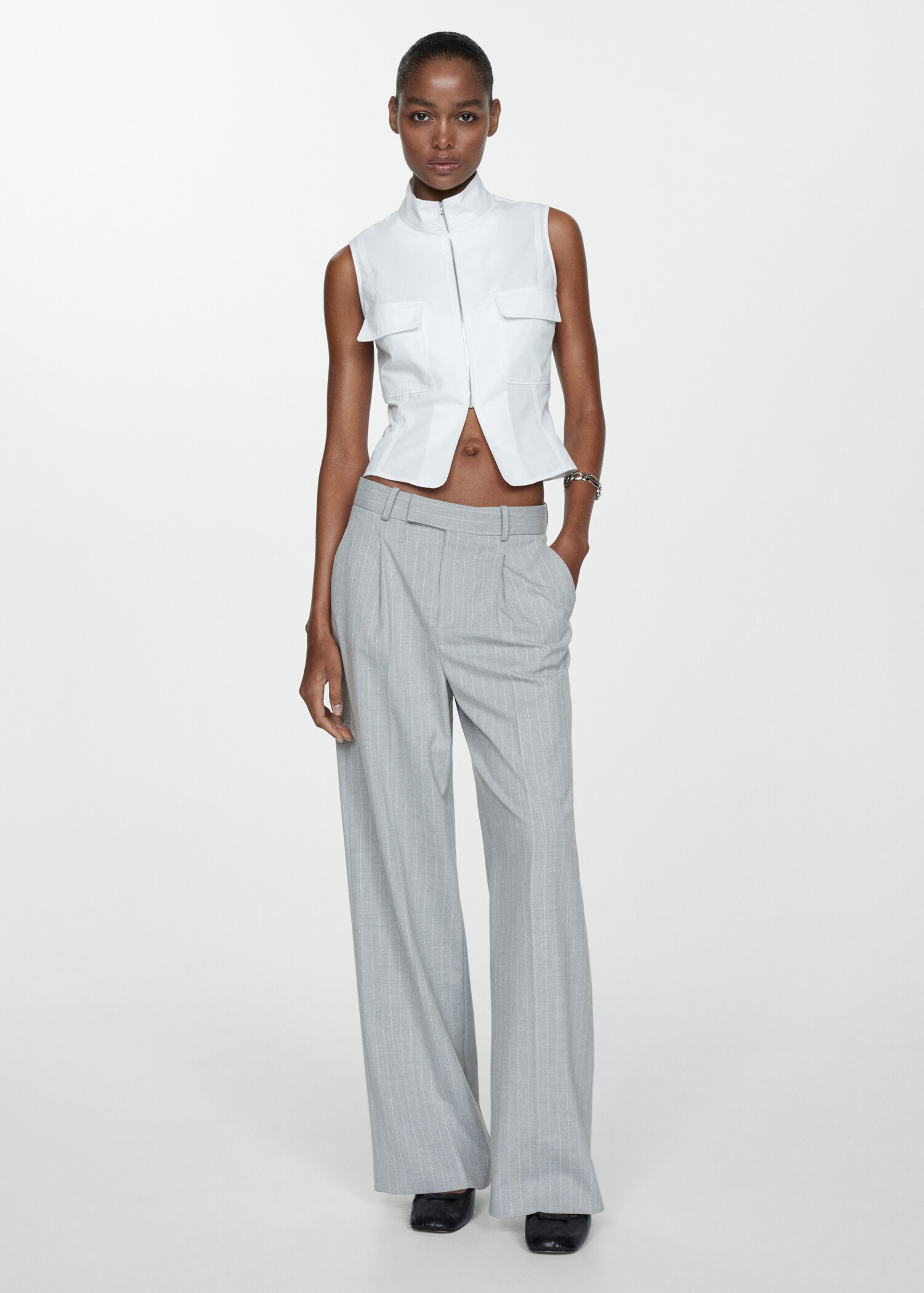 Pinstripe suit trousers - General plane