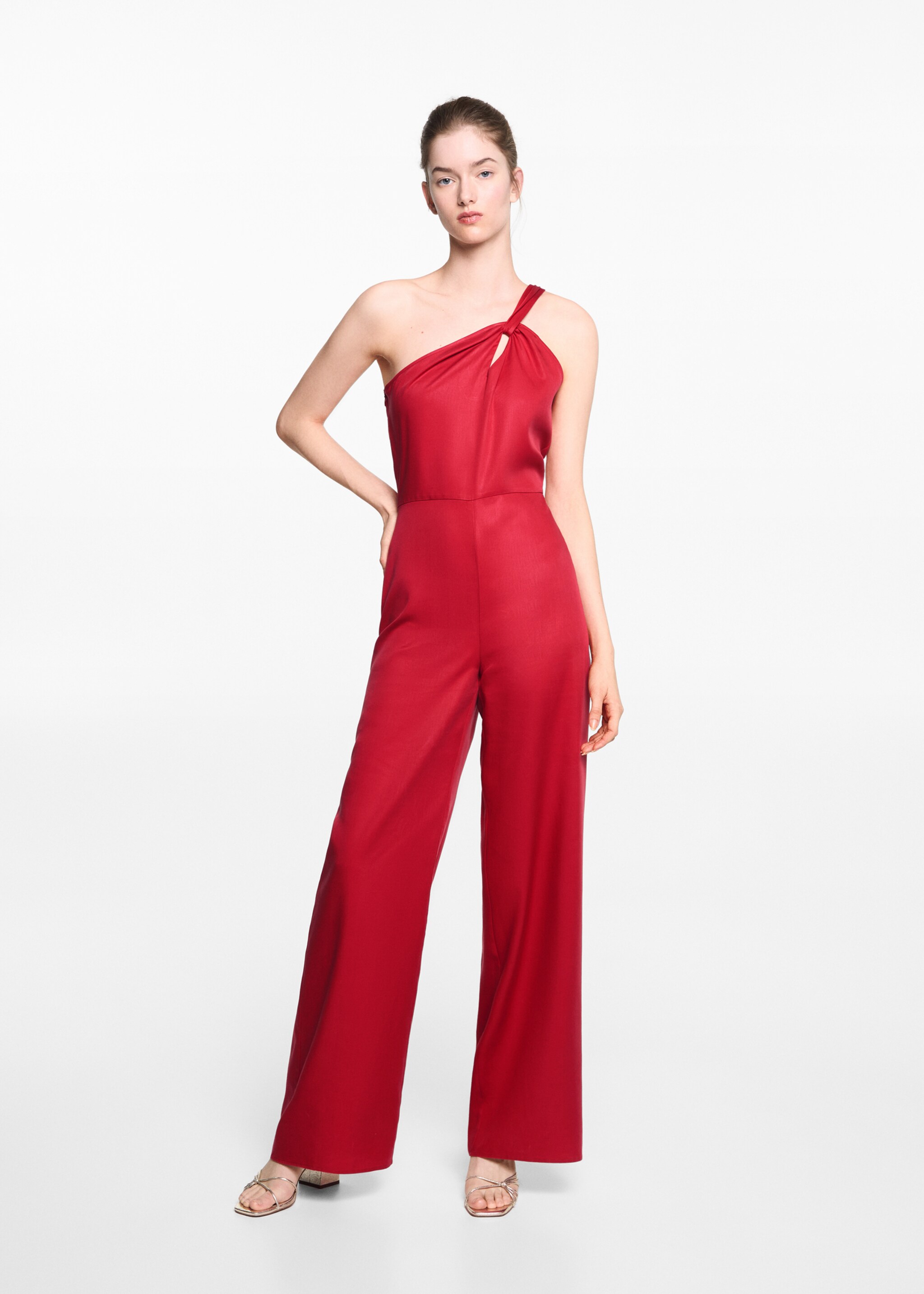 Asymmetrical satin jumpsuit  - General plane