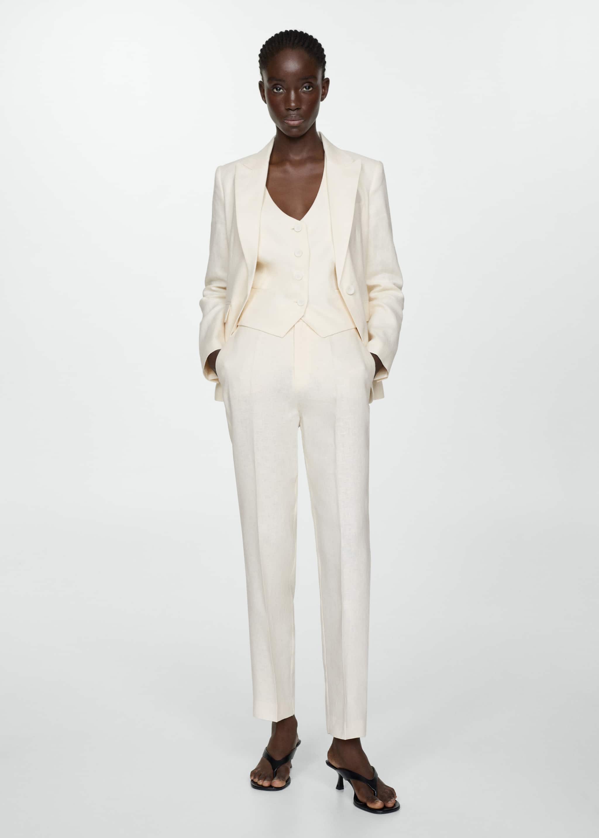 Linen suit waistcoat - General plane