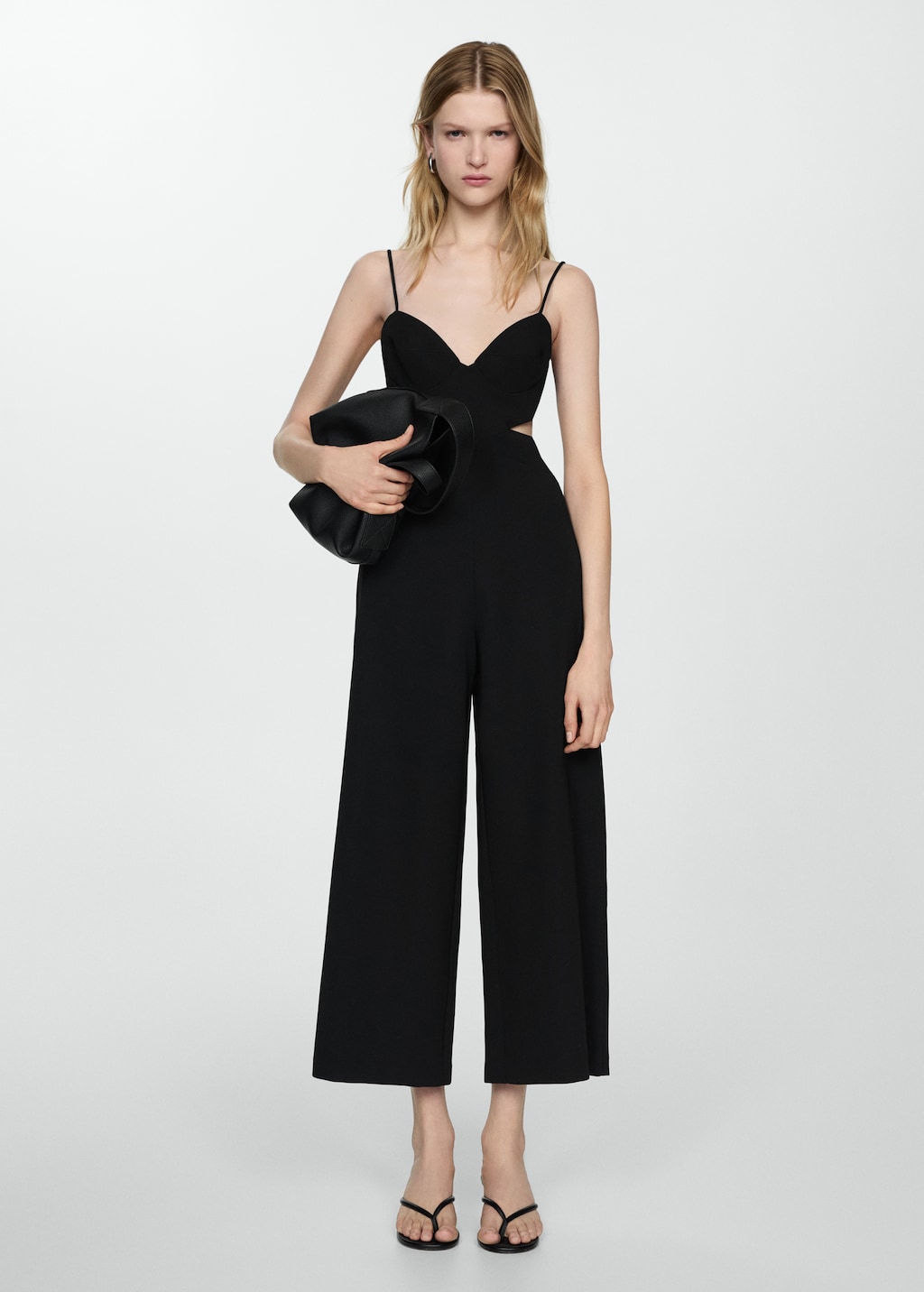 Jumpsuit with straps and side slits Women MANGO Iran