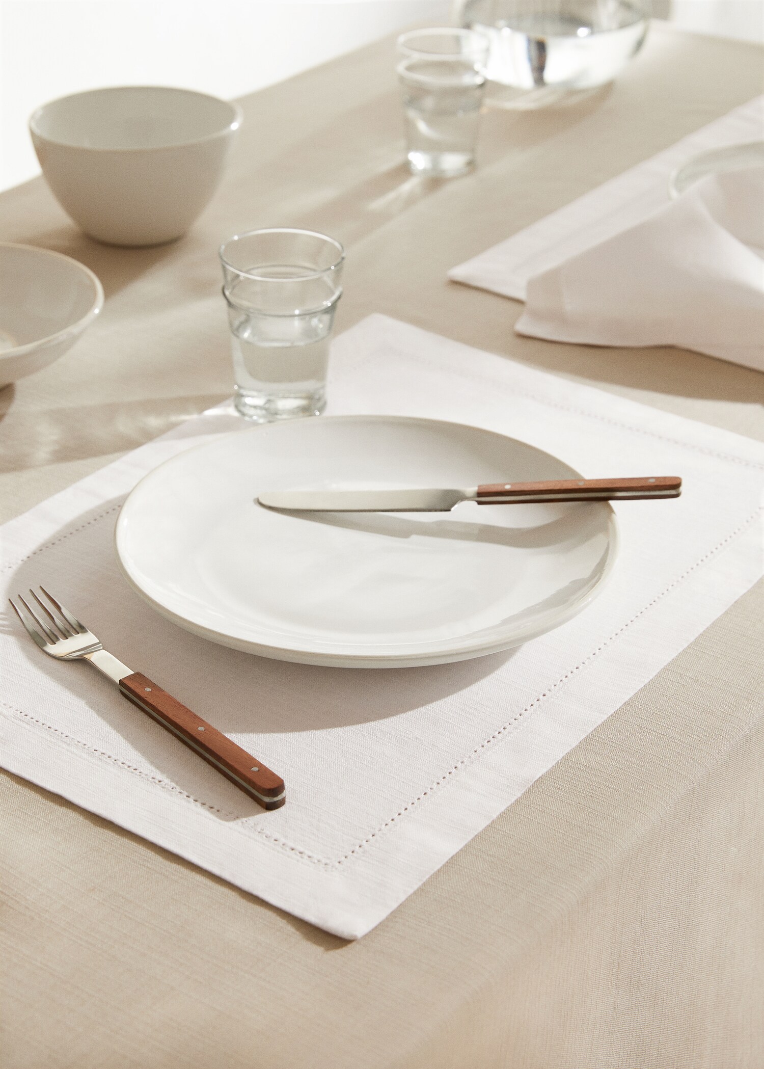 100% cotton placemat with hemstitch - General plane