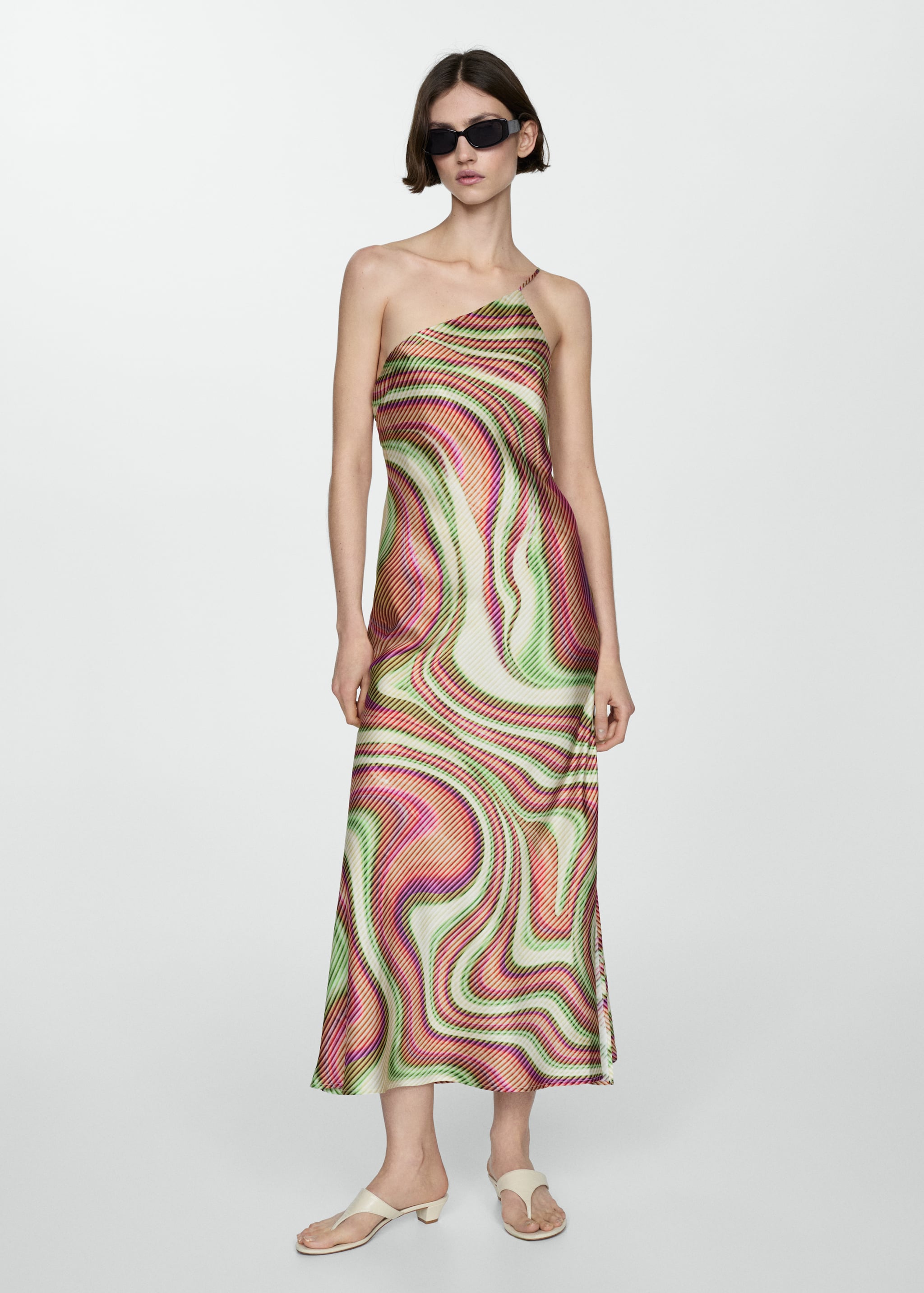 Printed satin dress - General plane