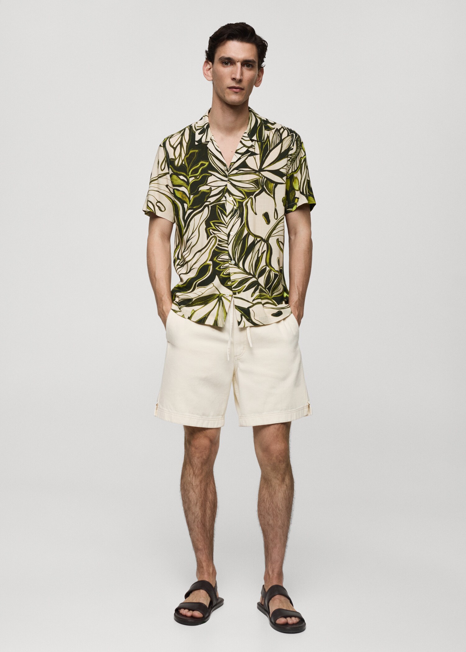 Flowy Hawaiian-print shirt - General plane