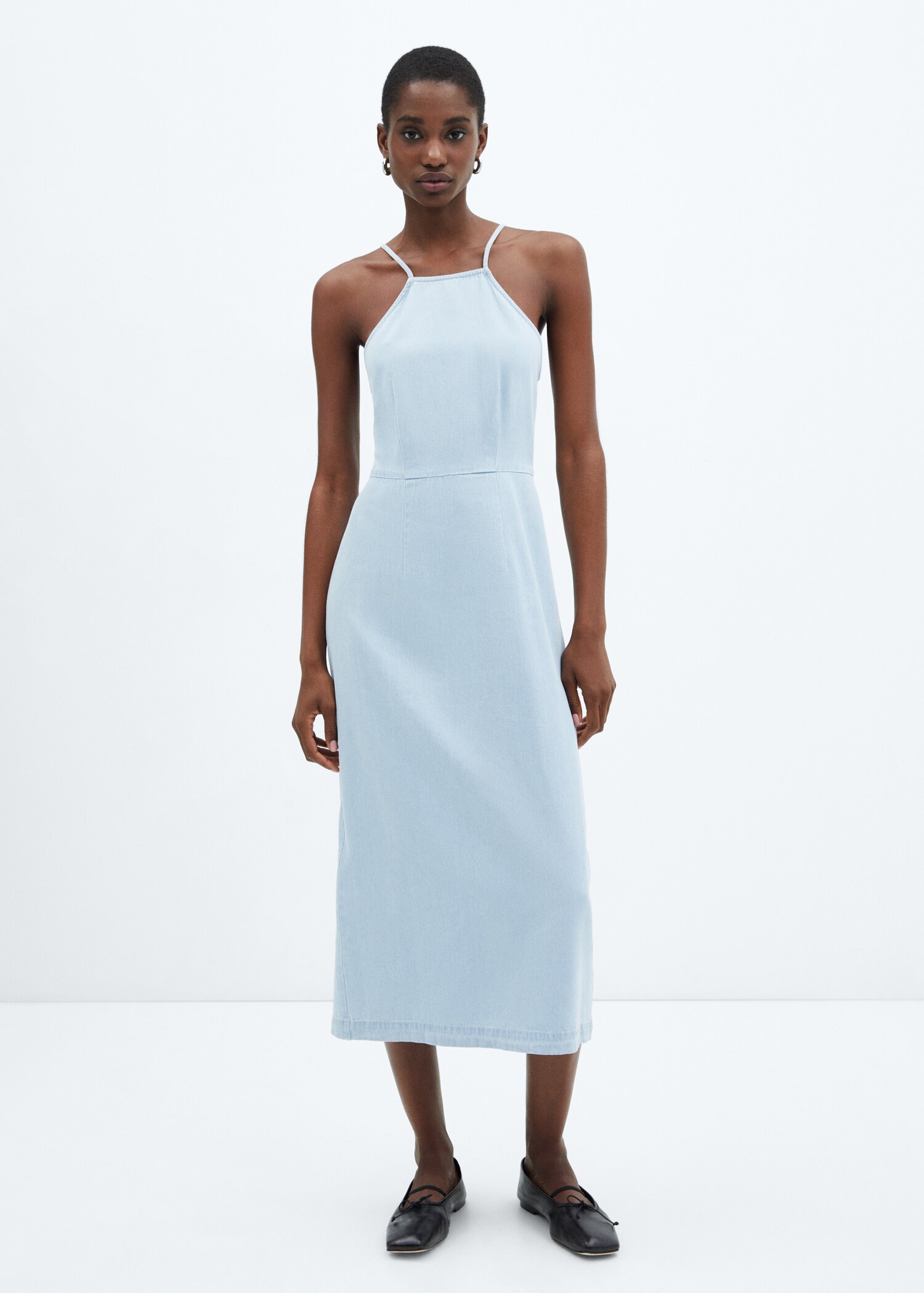 Strappy denim dress - General plane
