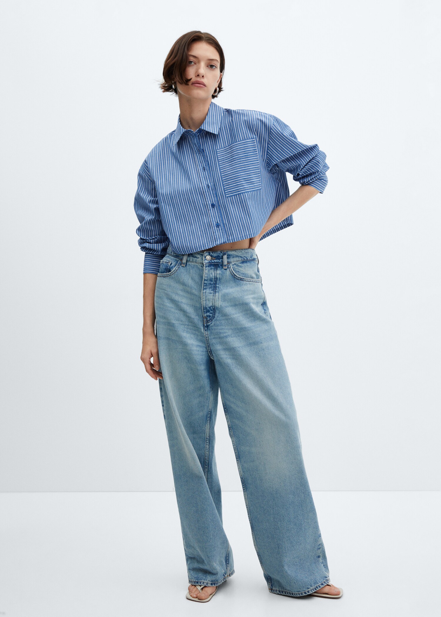 Striped cropped shirt - General plane