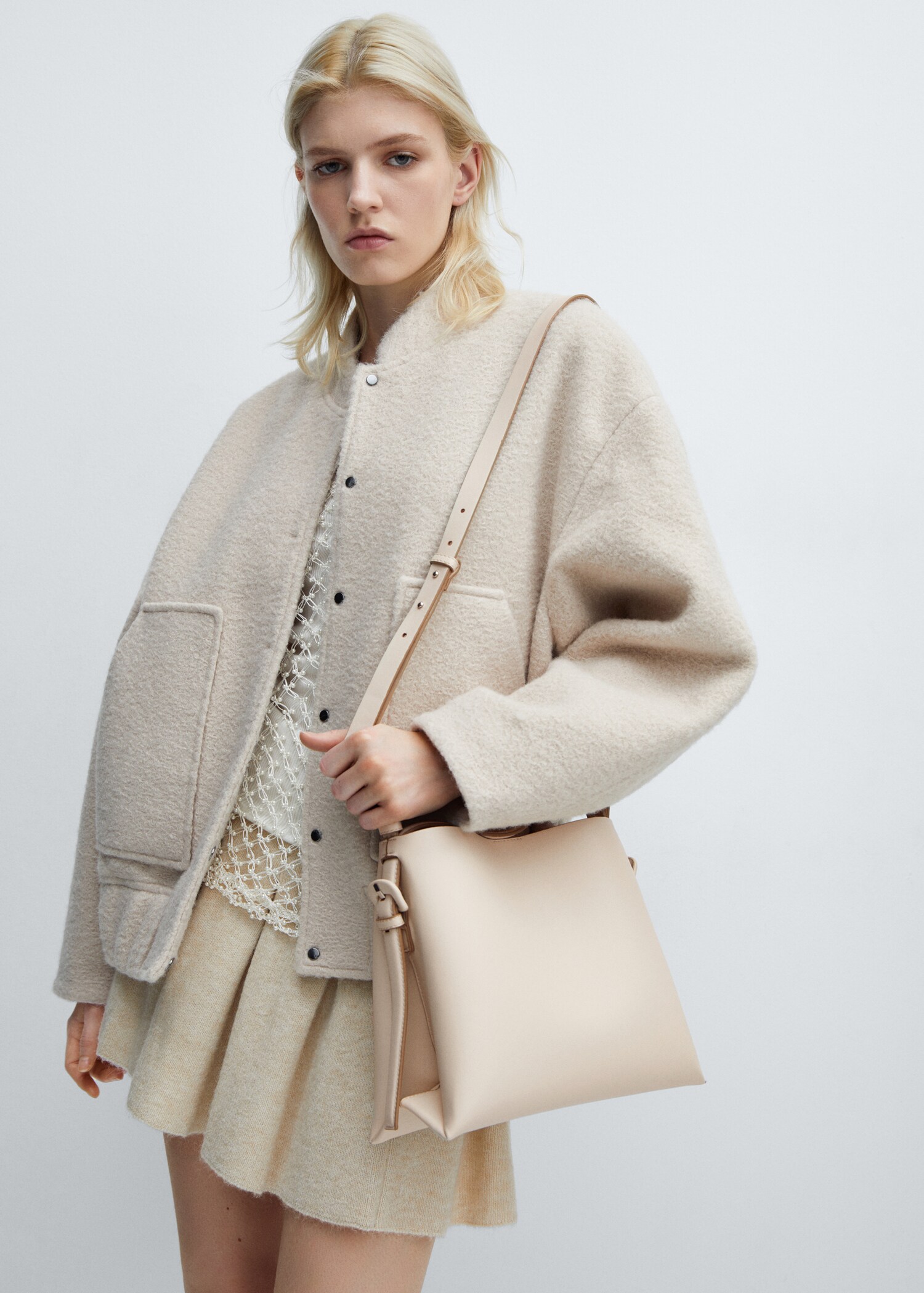 Shopper Bag mit Schnallendetail - Allgemeine Ansicht