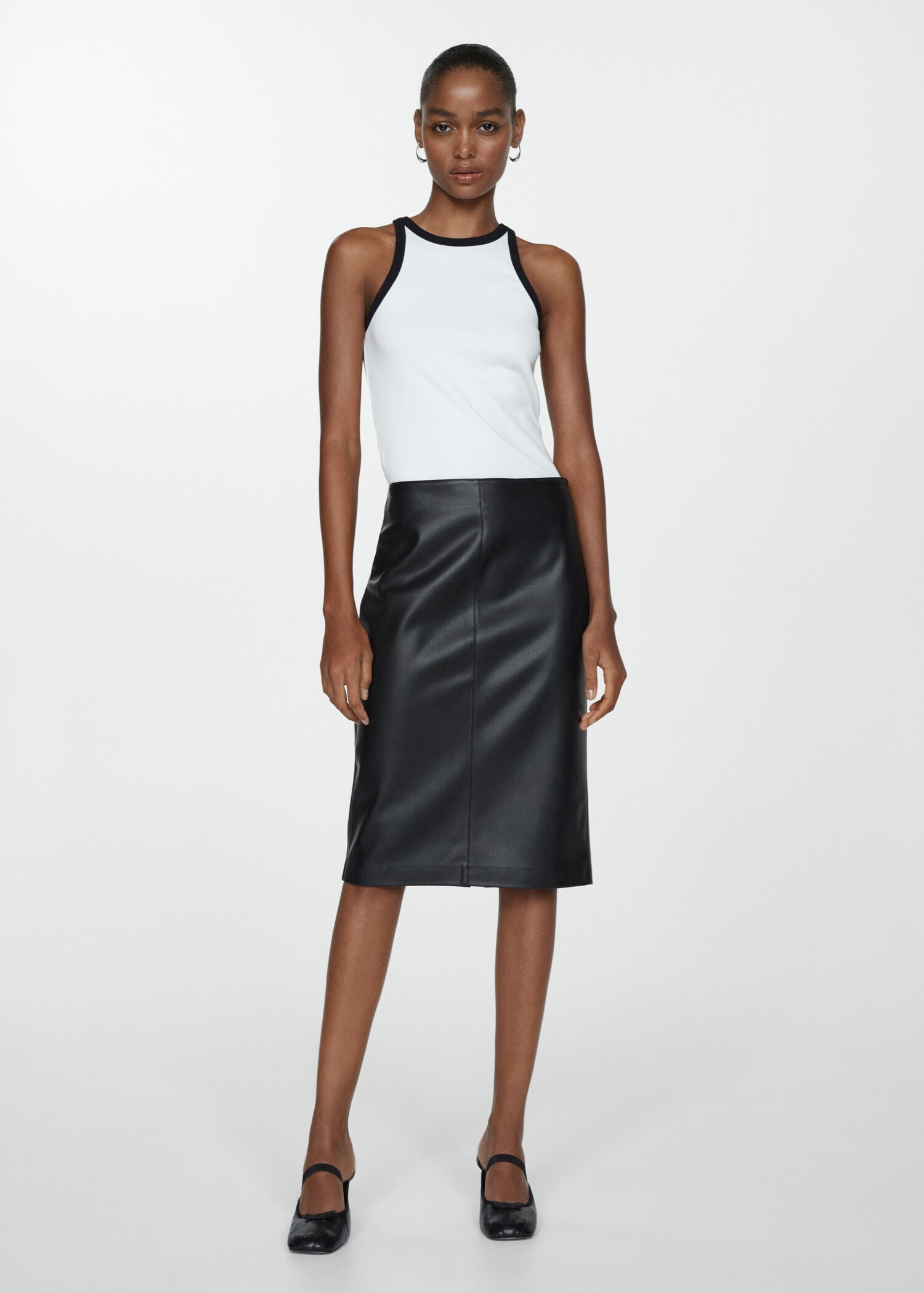 Faux-leather pencil skirt - Загальний план