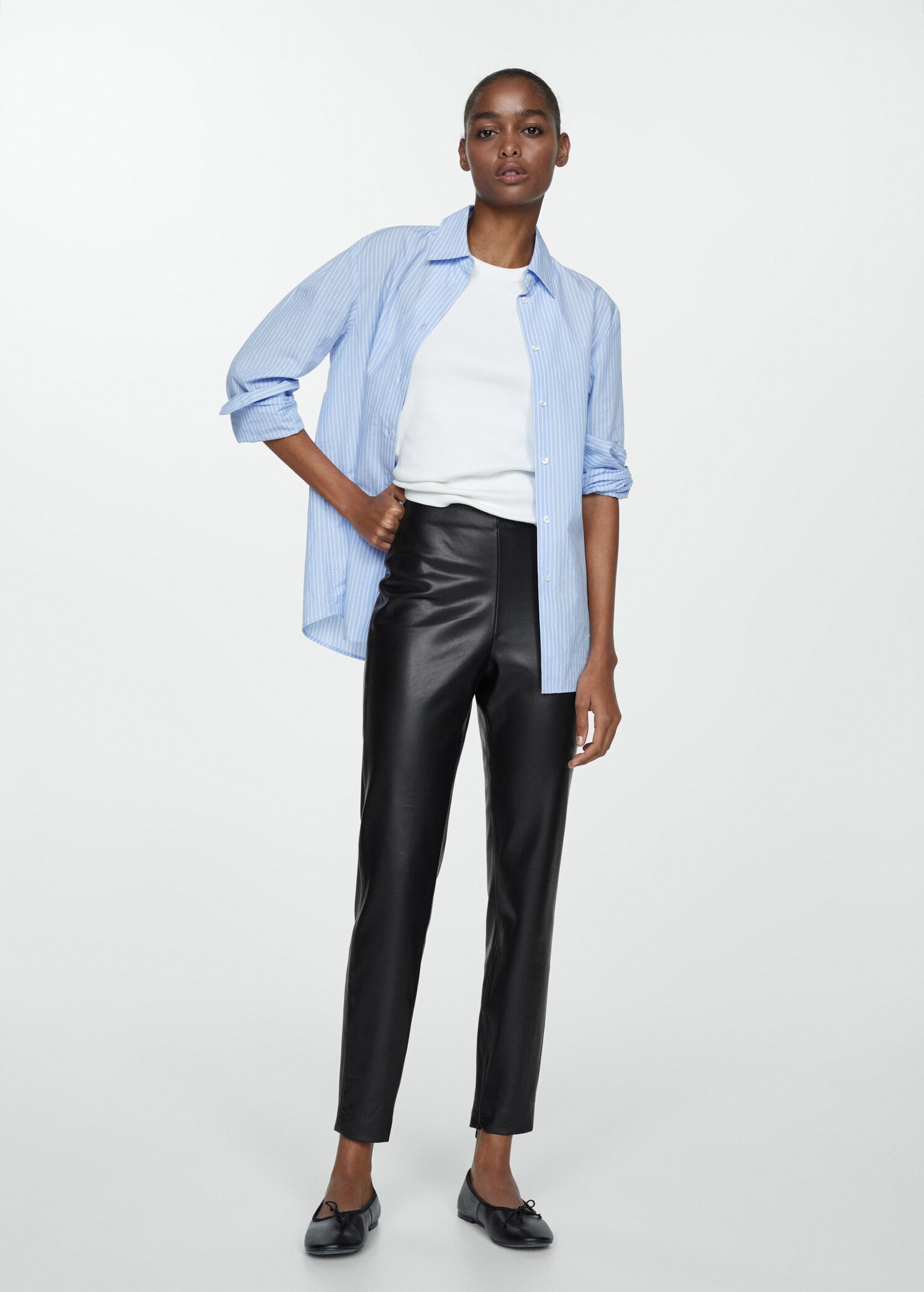 Legging simili-cuir ouvertures - Plan général