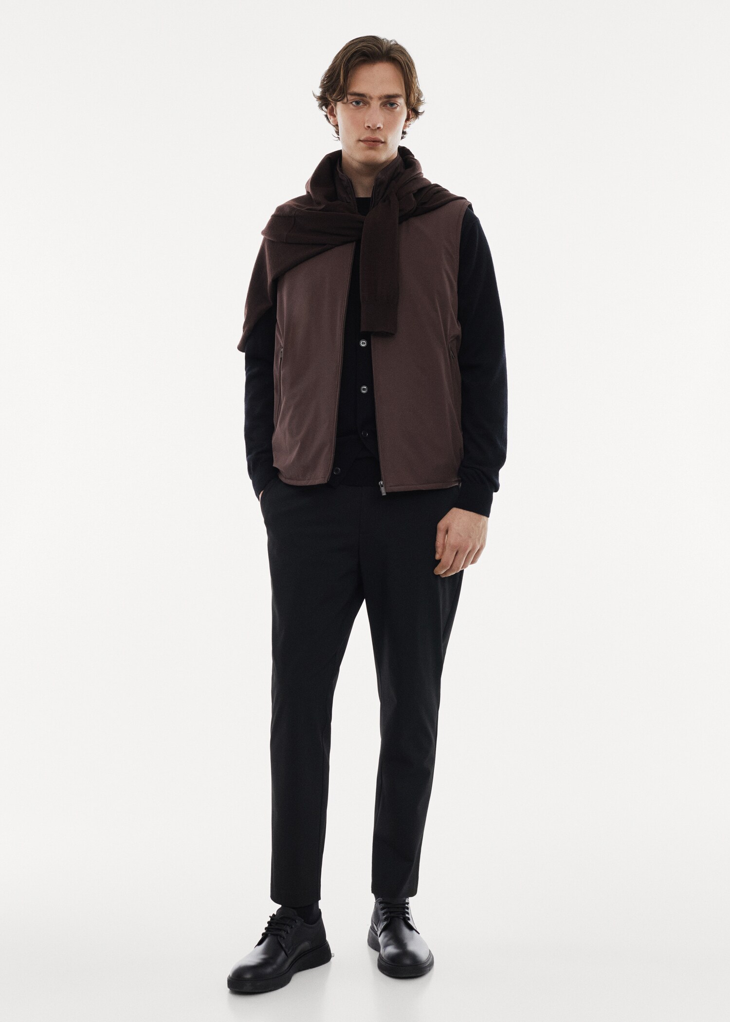Lightweight quilted water-repellent quilted gilet - General plane
