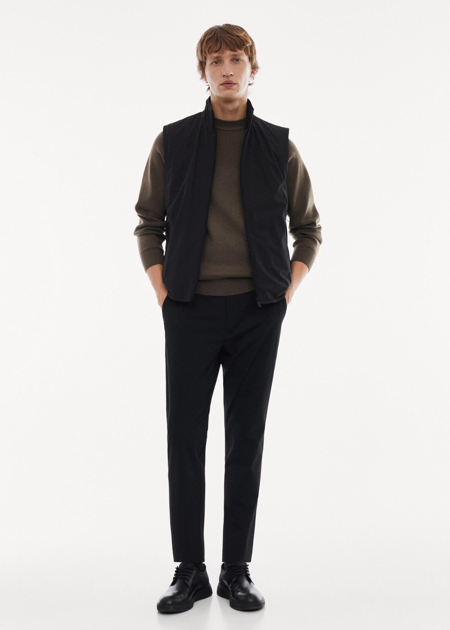 Lightweight quilted water-repellent quilted gilet - General plane