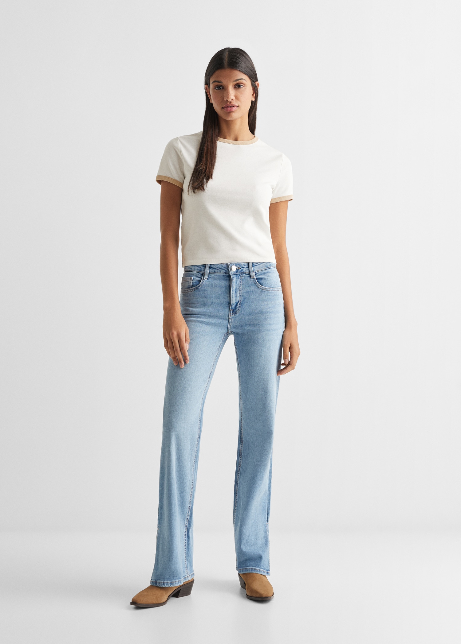 Cropped short-sleeved t-shirt - General plane