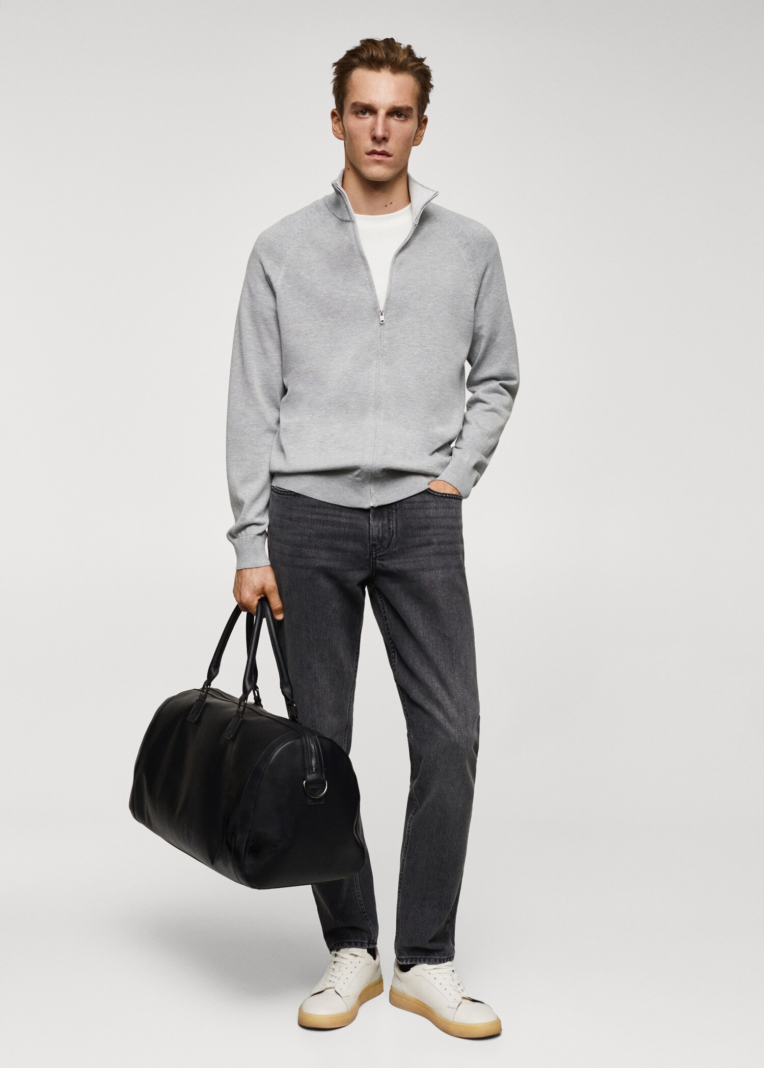 Cardigan coton zippé - Plan général