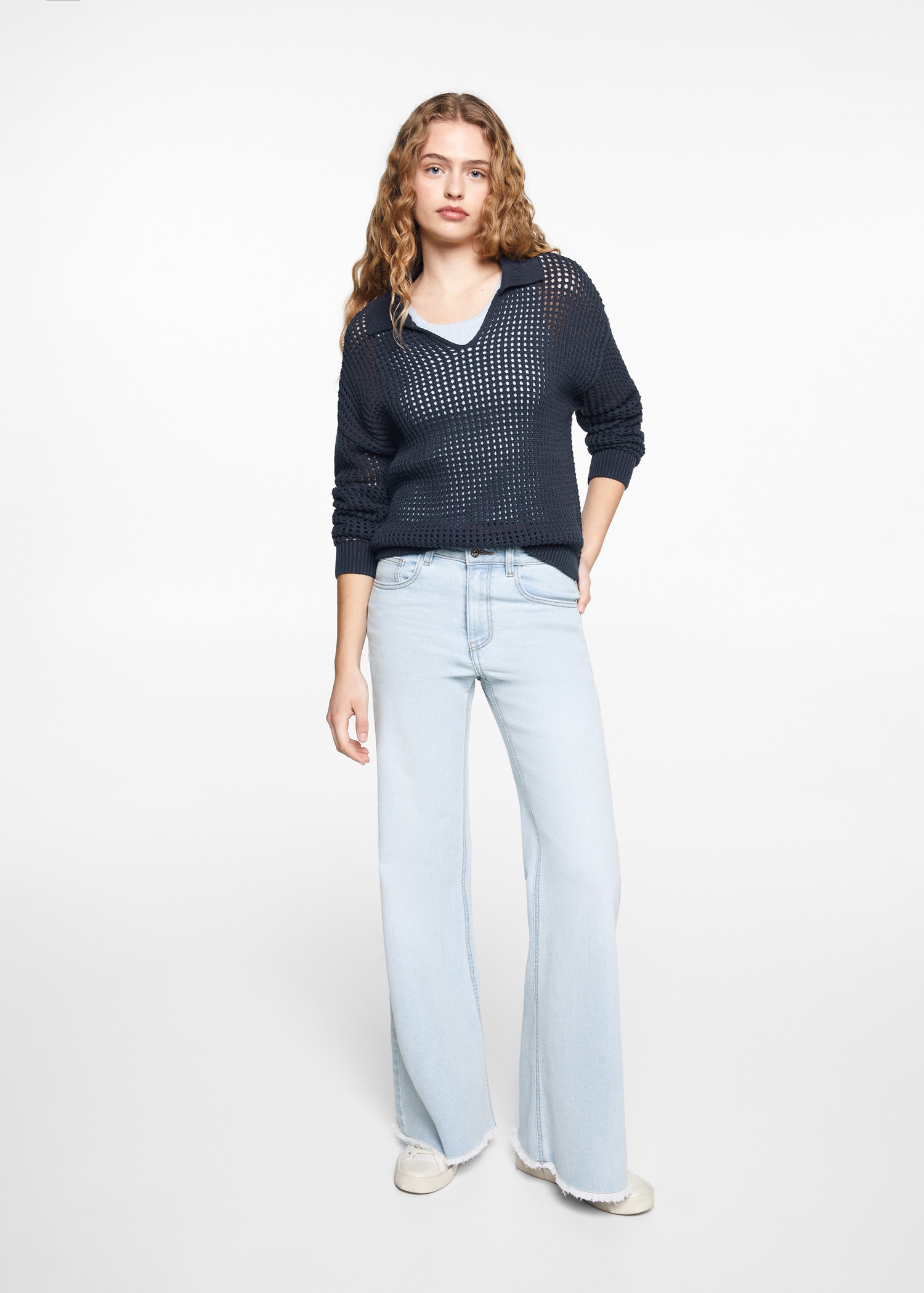 Jeans wideleg tiro medio - Plano general