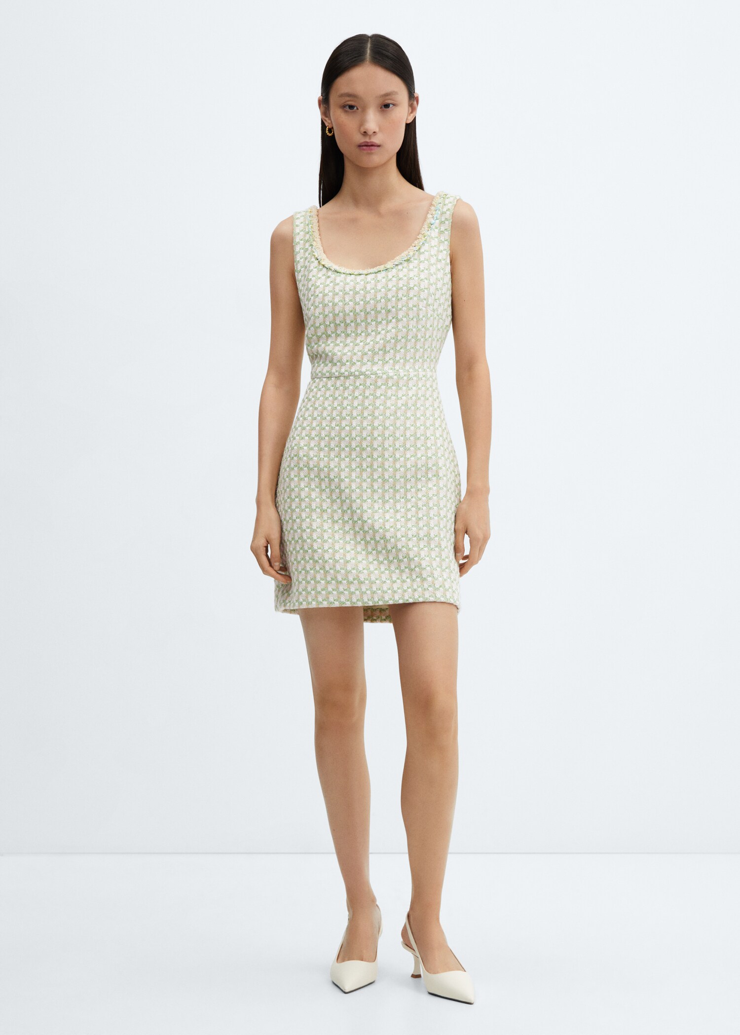 Vestido tweed cuadros - Plano general