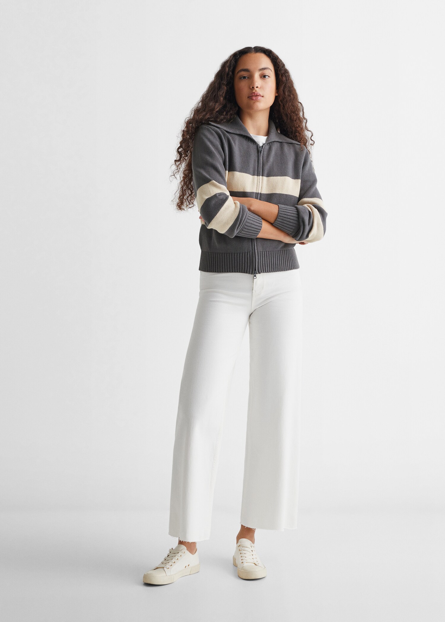 Pull-over maille zippé - Plan général