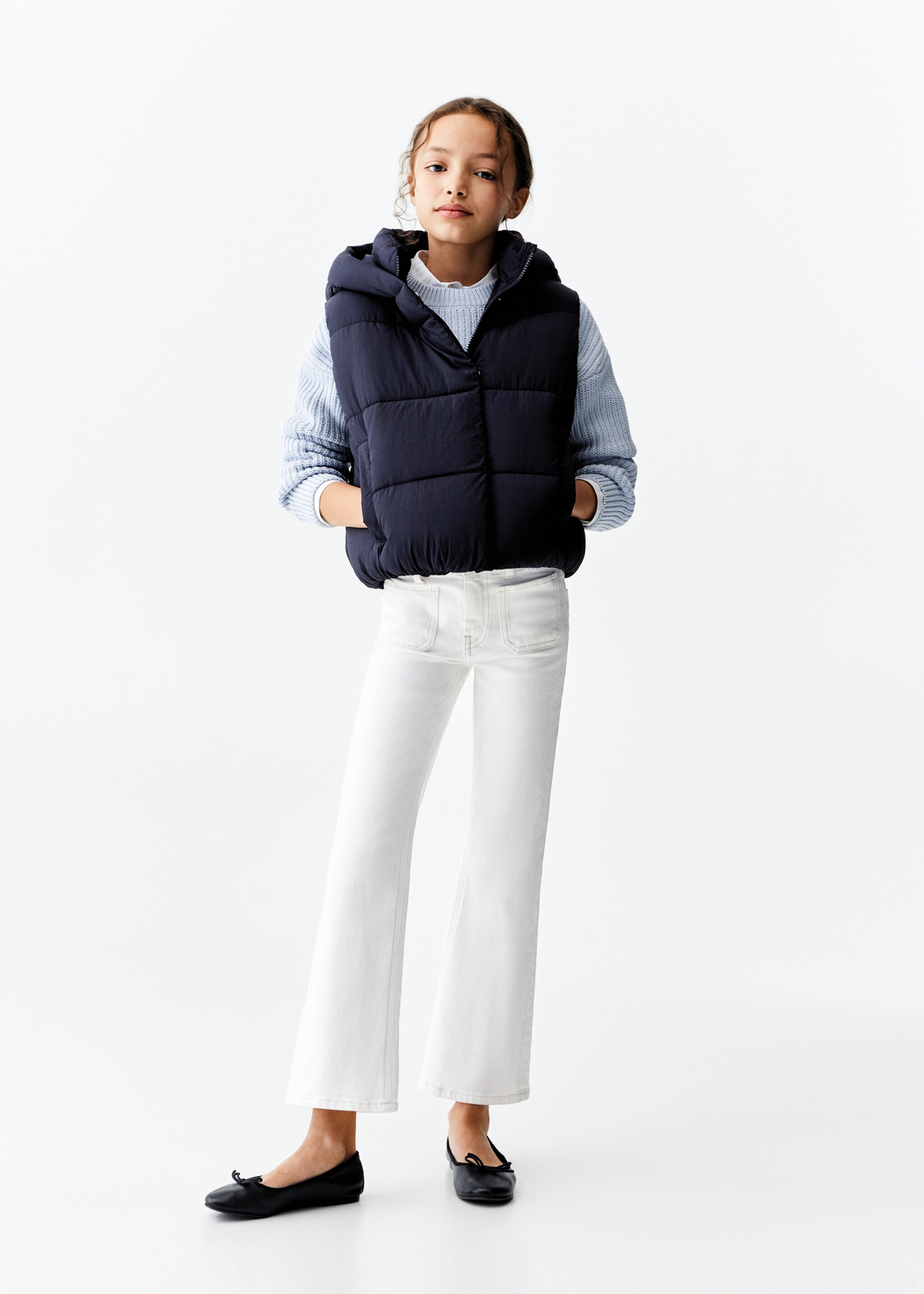 Quilted gilet with hood - General plane