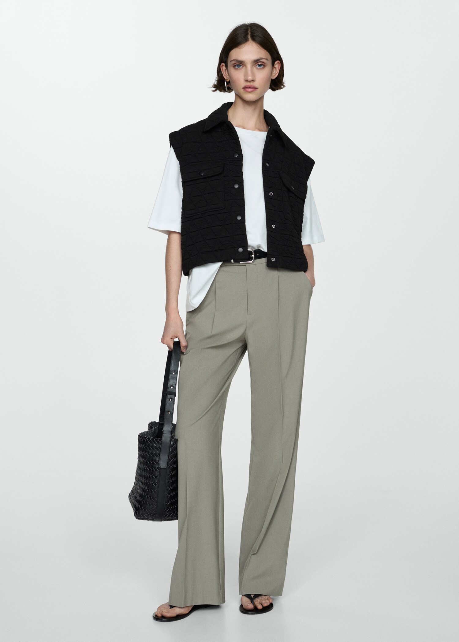 Quilted vest with buttons - Woman | MANGO USA