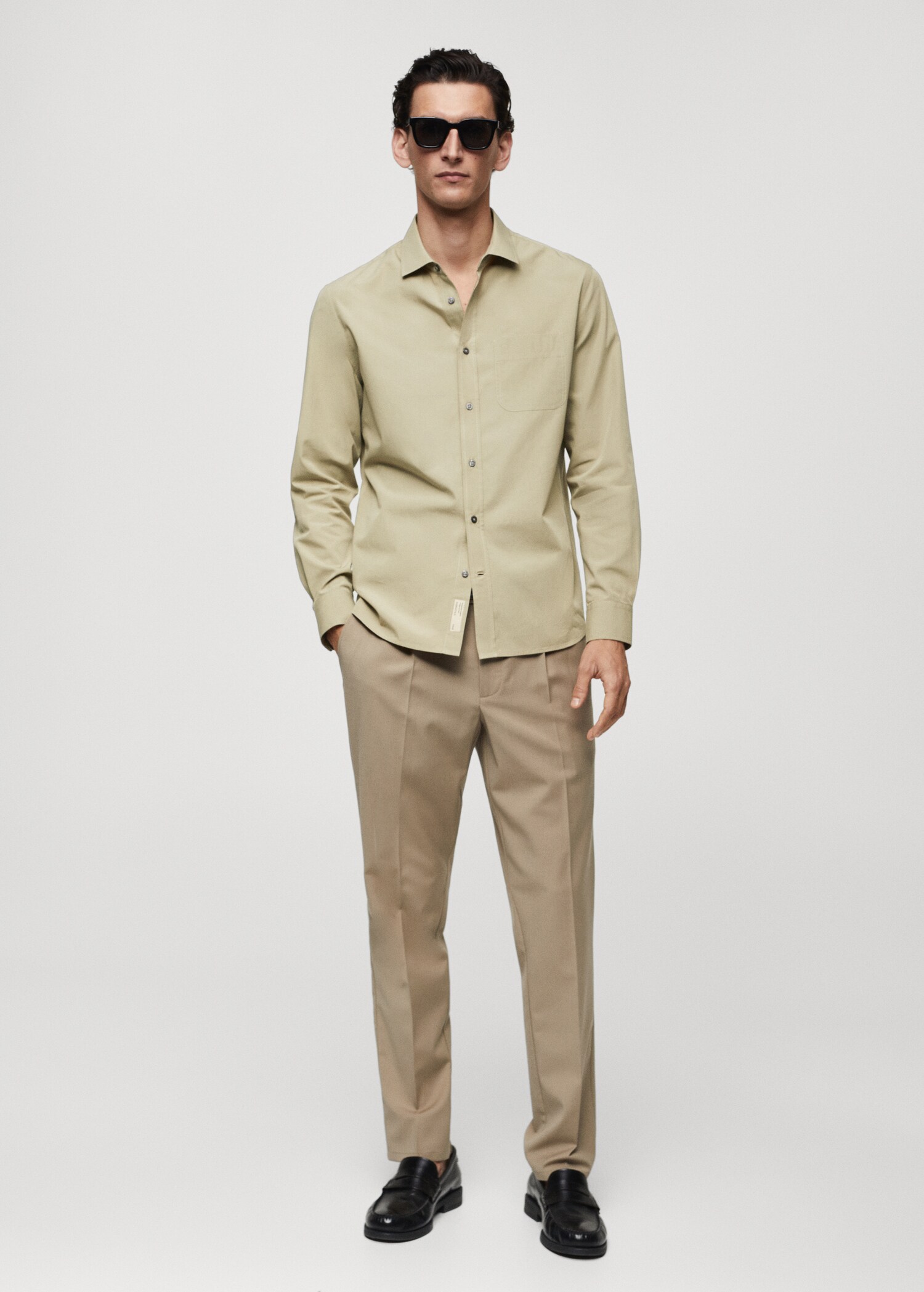 Poplin shirt with pocket - Man | MANGO USA 