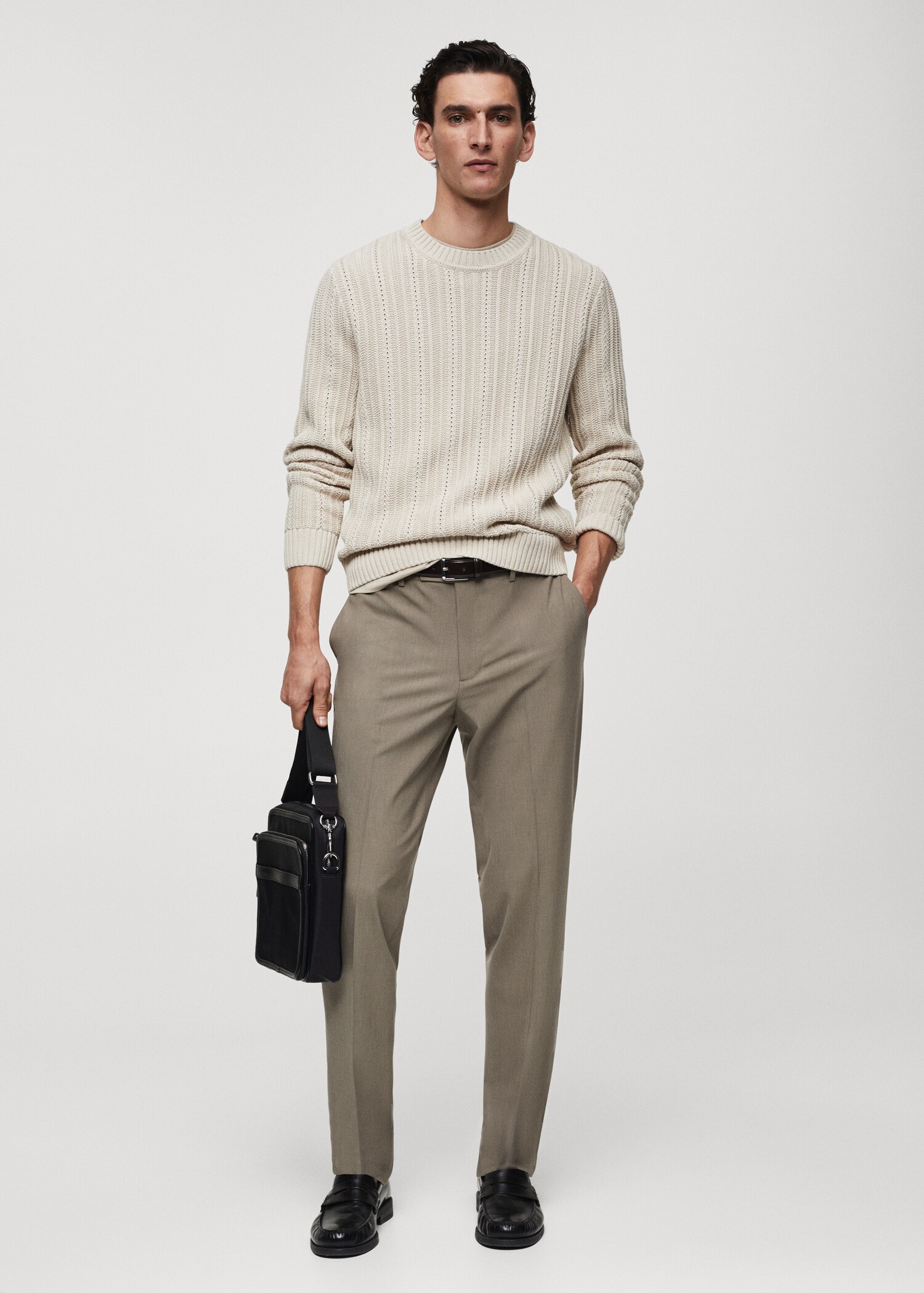 Pull-over combiné maille - Plan général