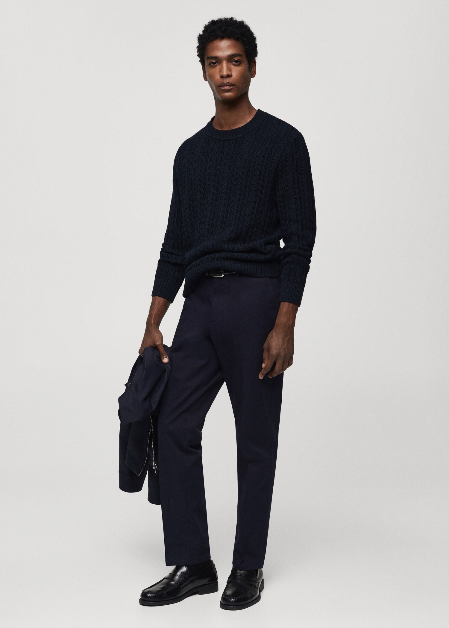 Pull-over combiné maille - Plan général