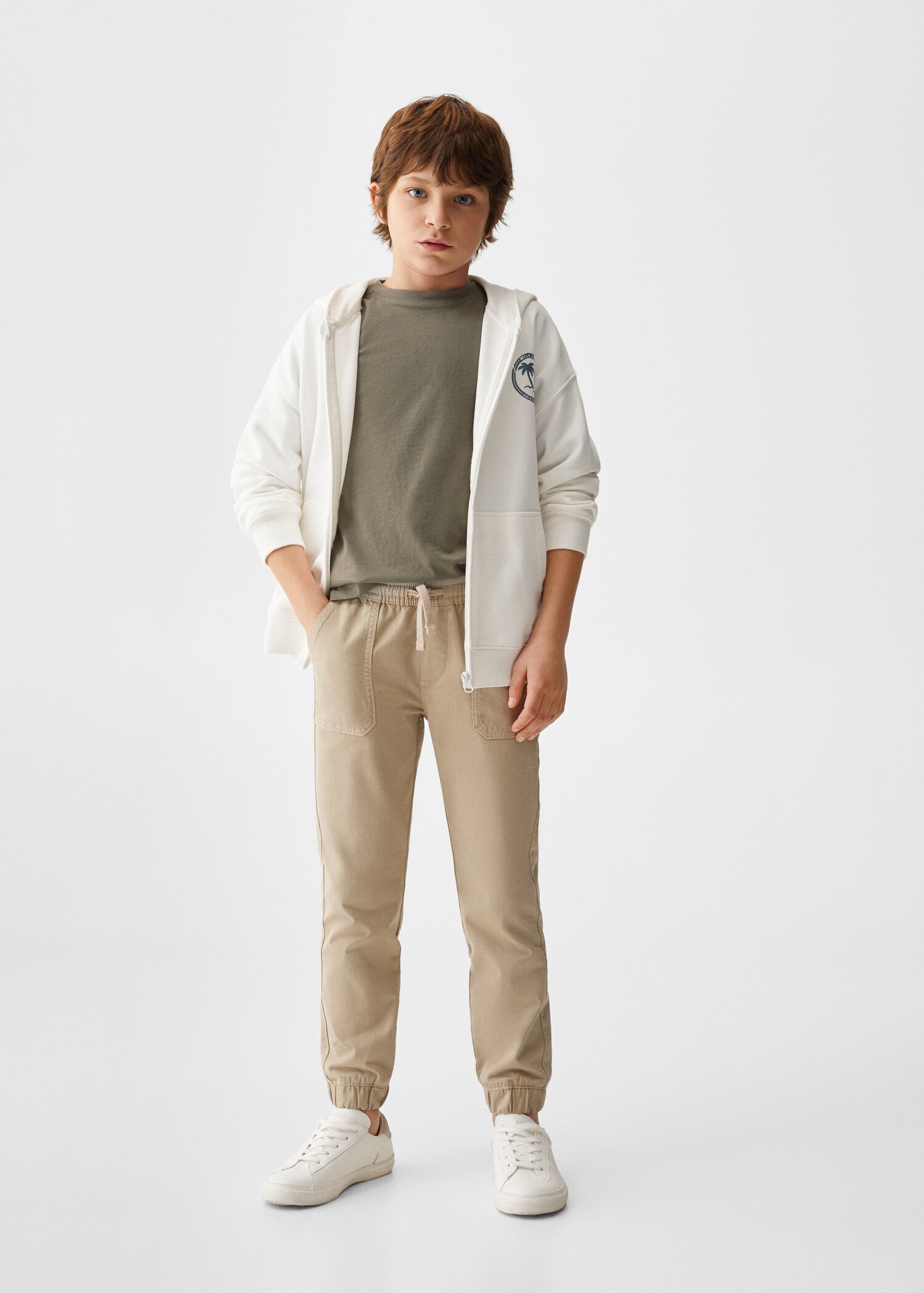 Cotton jogger-style trousers - General plane