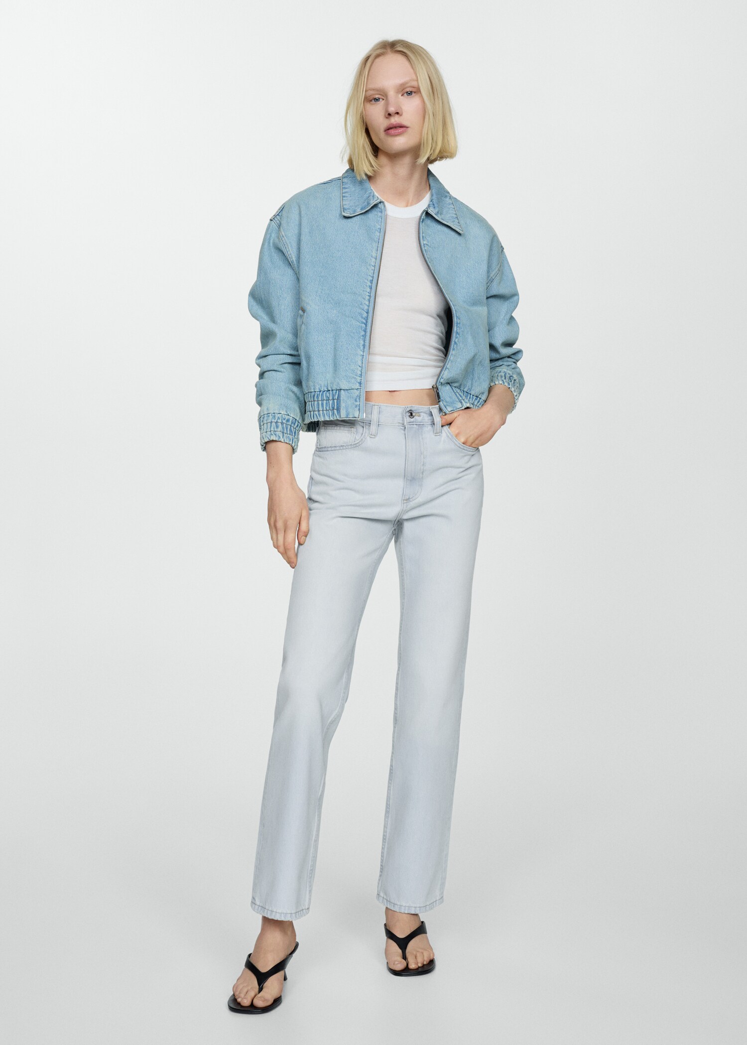 Mid-rise straight jeans - General plane