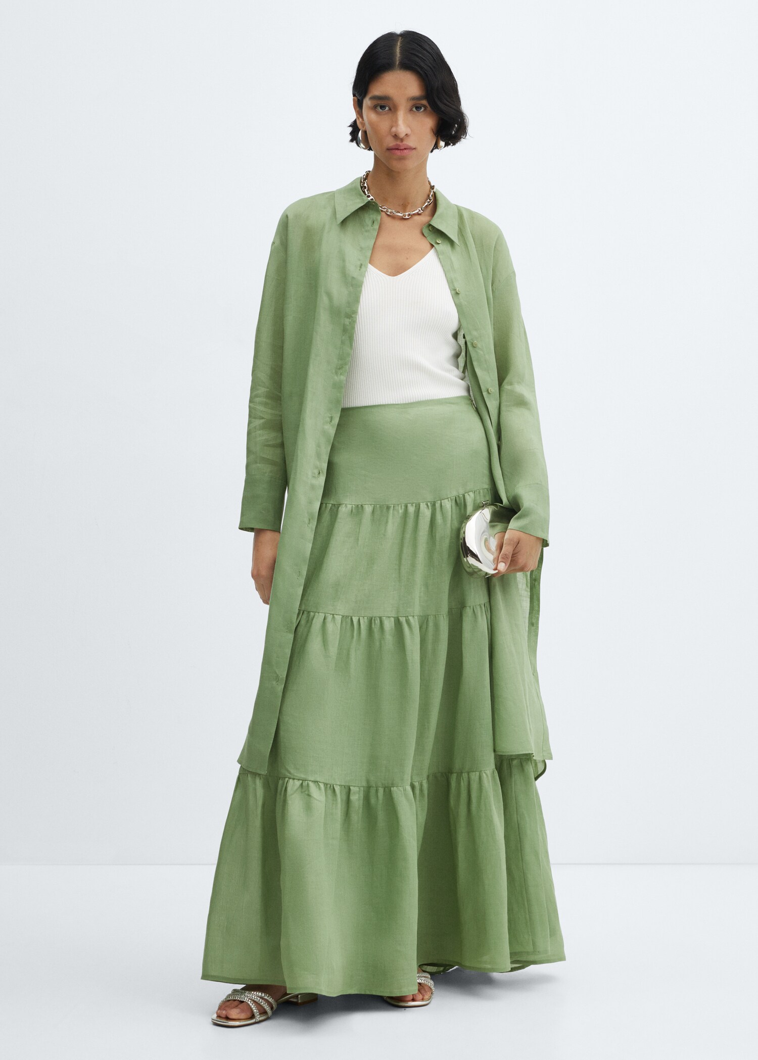 Ramie maxi-skirt - General plane