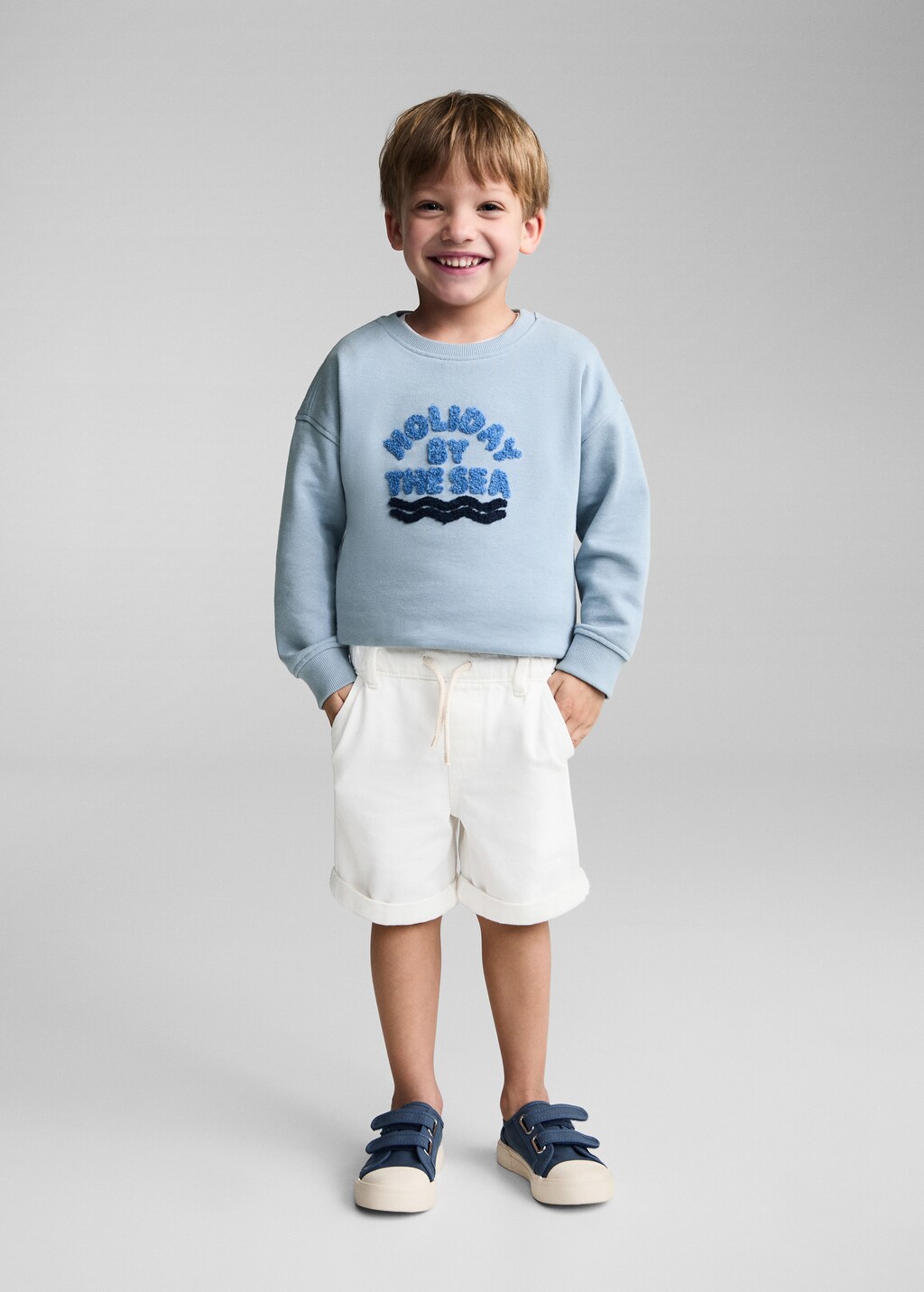 Elastic waist denim Bermuda shorts - Kids | MANGO Niger