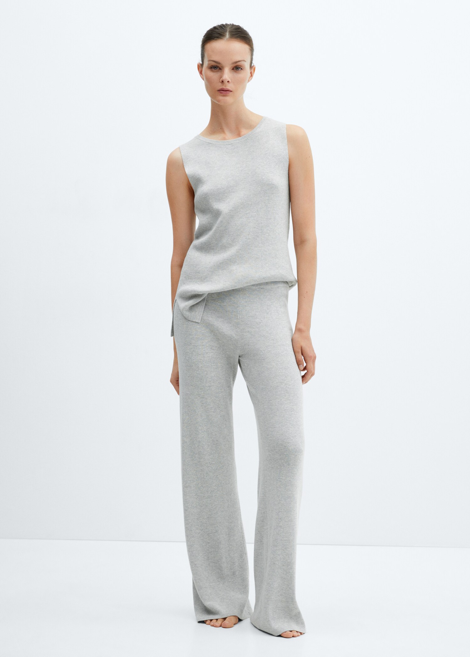 Pantalon maille coton lin - Plan général