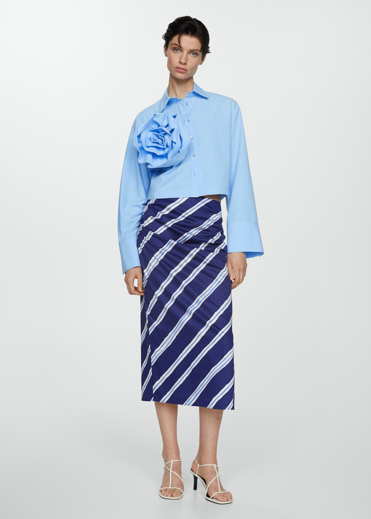 Maxi floral shirt - General plane
