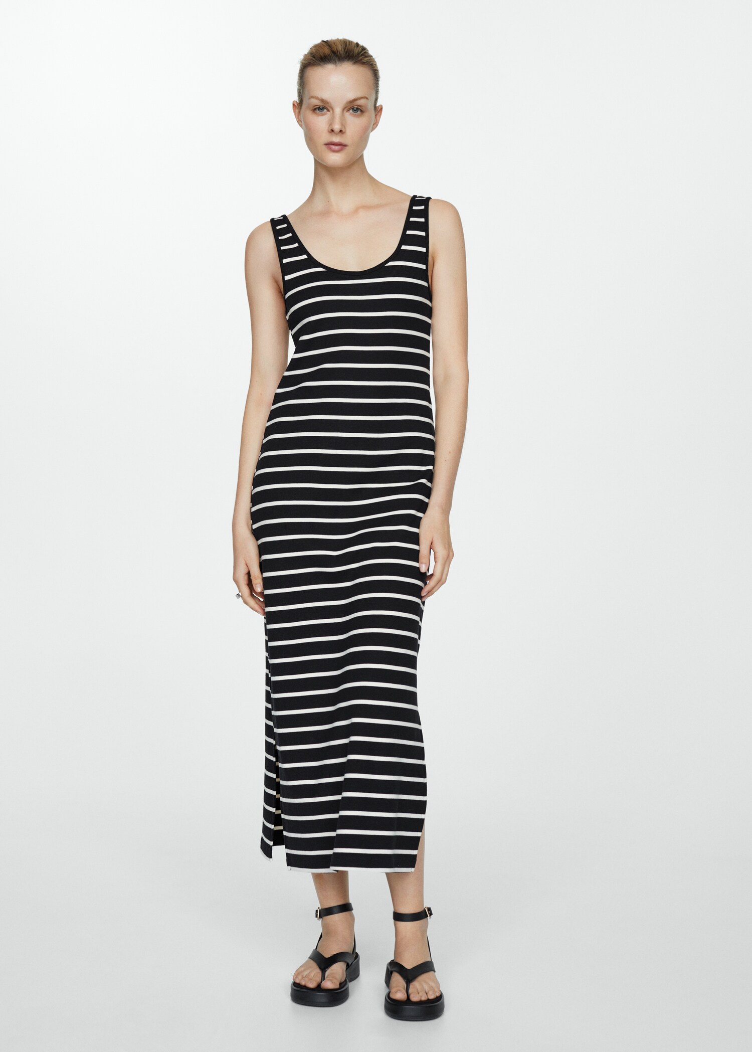 Cut-out striped dress - General plane