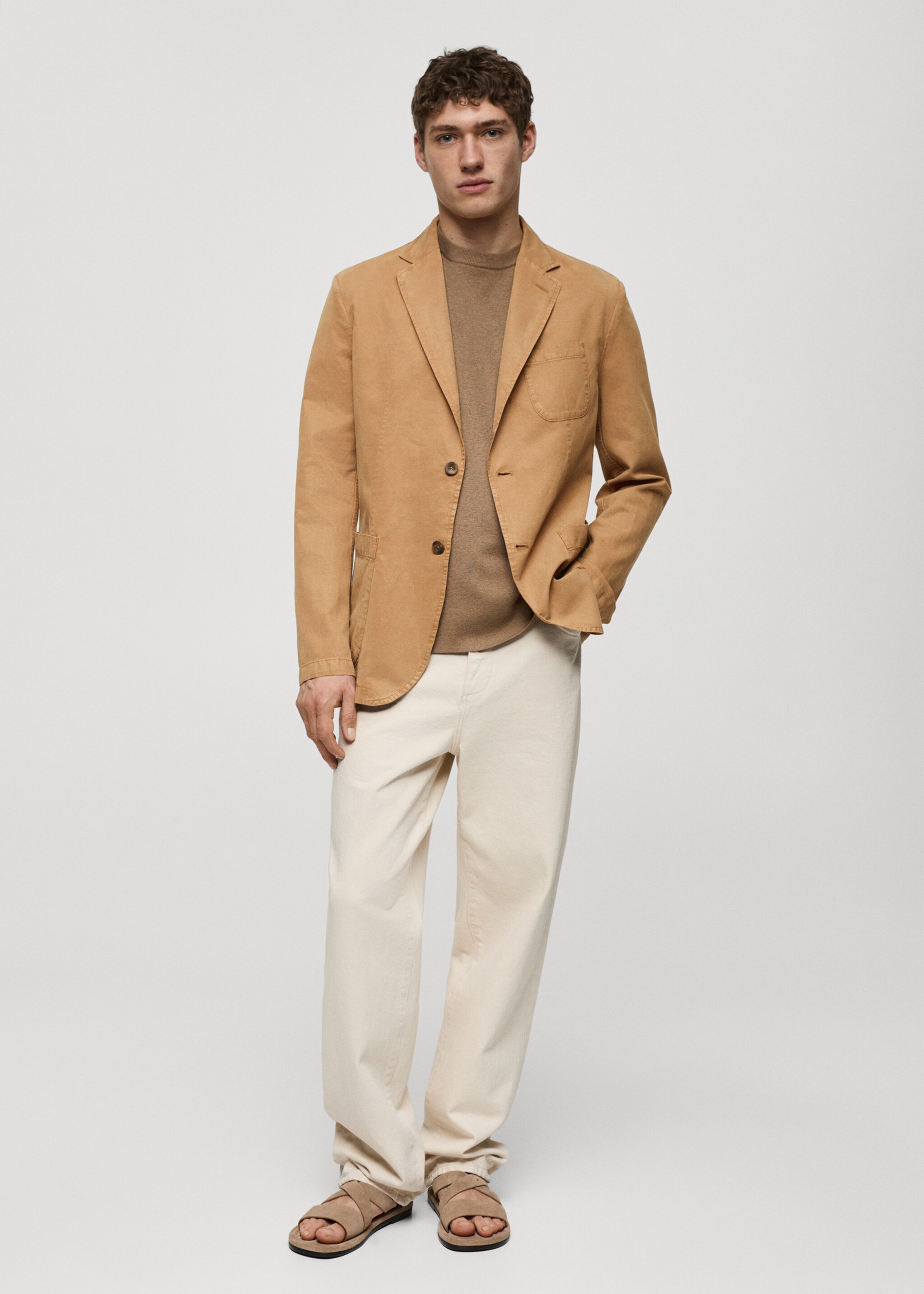 Σακάκι slim fit λινό βαμβάκι - Γενικό πλάνο