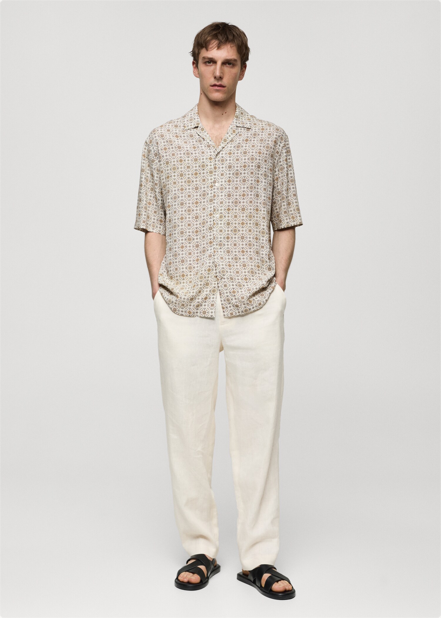 Regular-fit flowy printed shirt - General plane