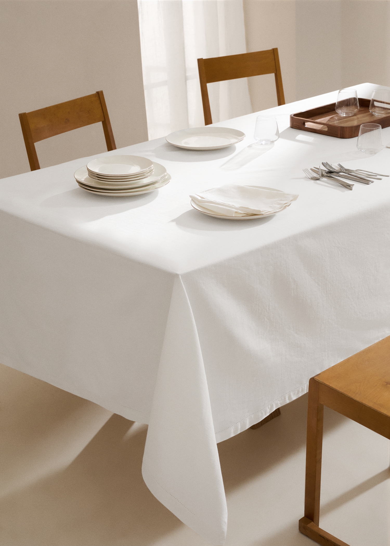 Ajur işlemeli masa örtüsü 170x170cm - Genel plan