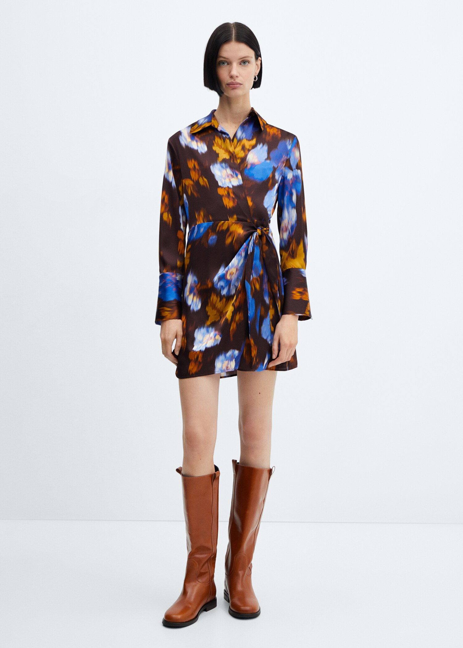Printed satin dress - General plane