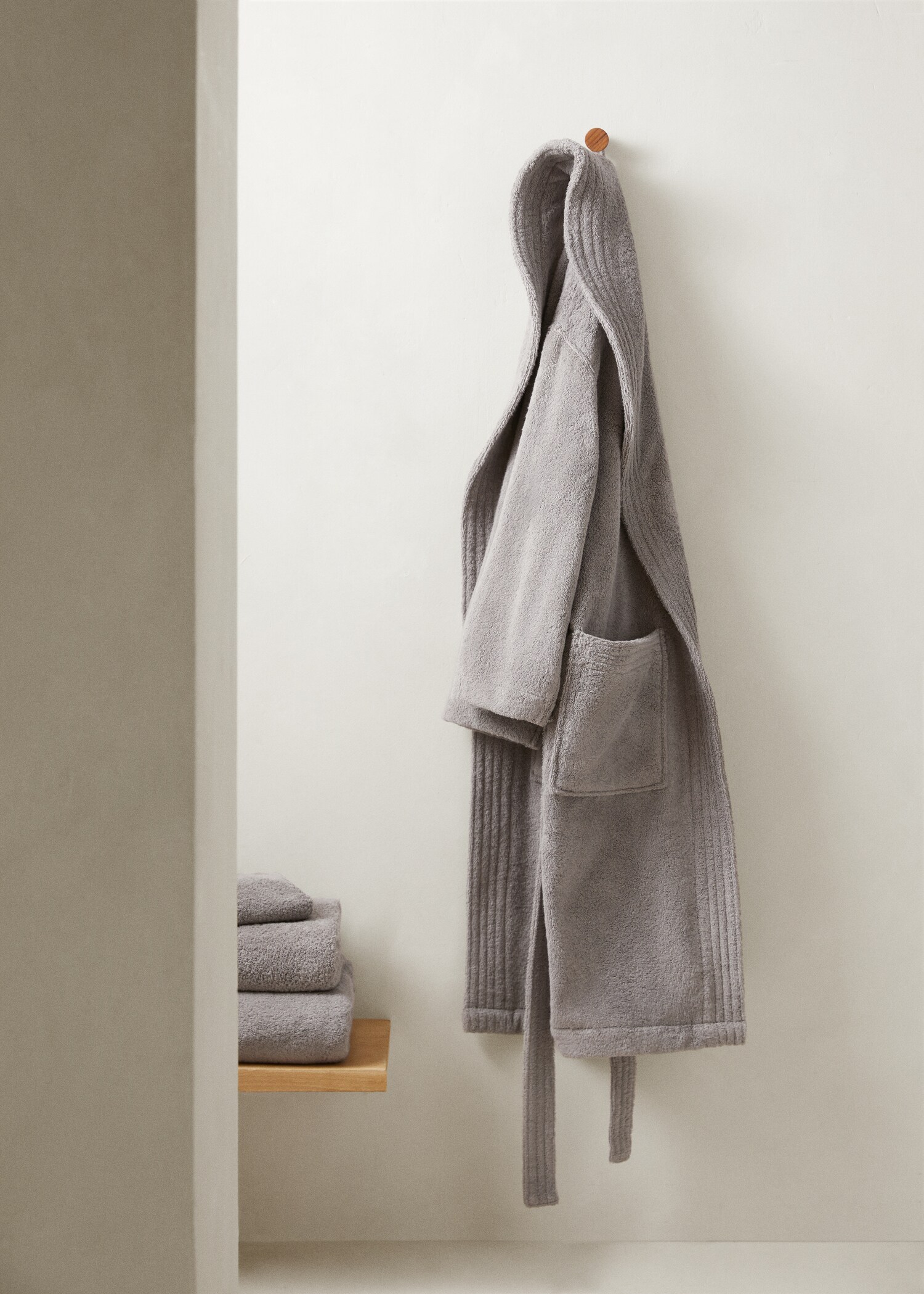 100% cotton bathrobe - General plane