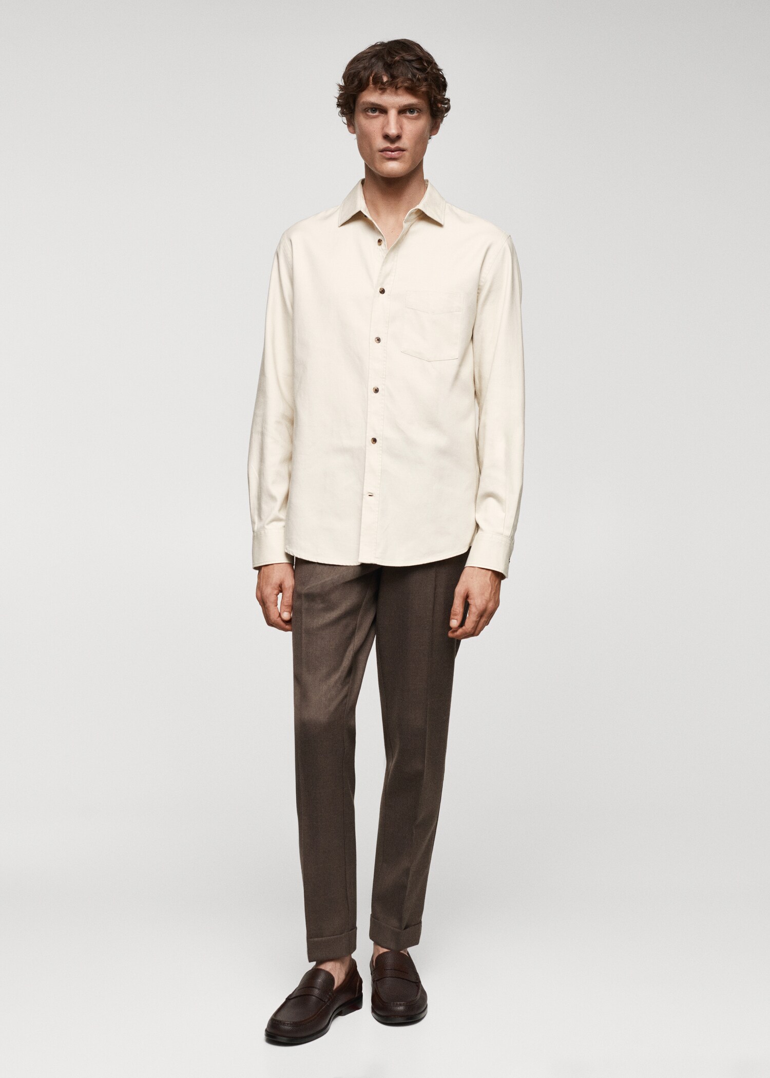 Brushed cotton twill shirt - General plane