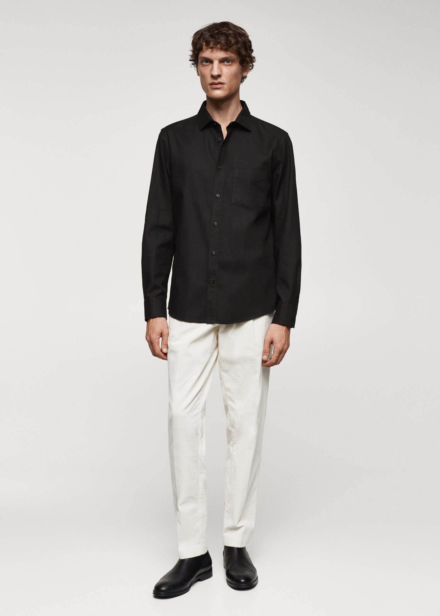 Brushed cotton twill shirt - General plane