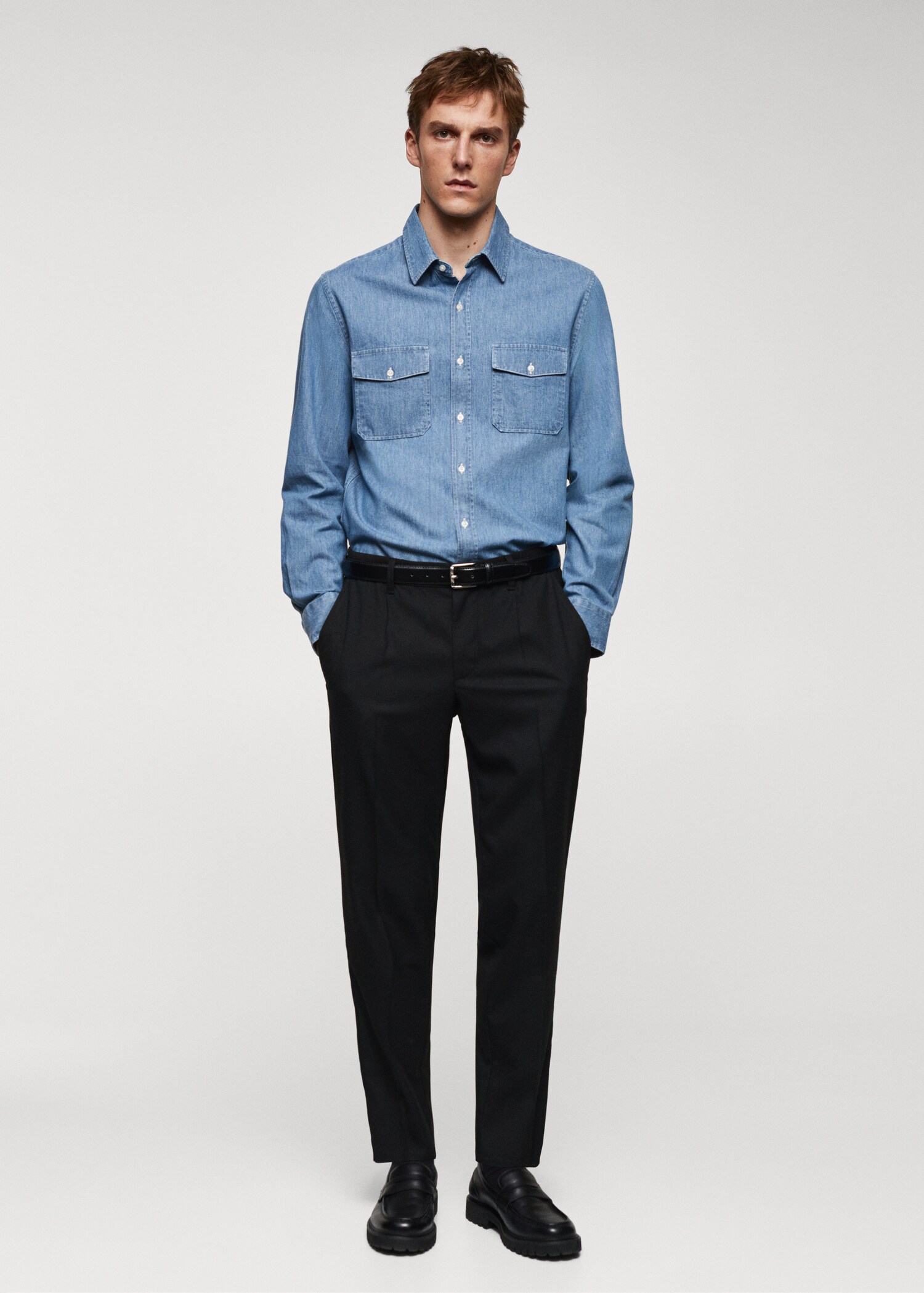 Surchemise denim poches - Plan général