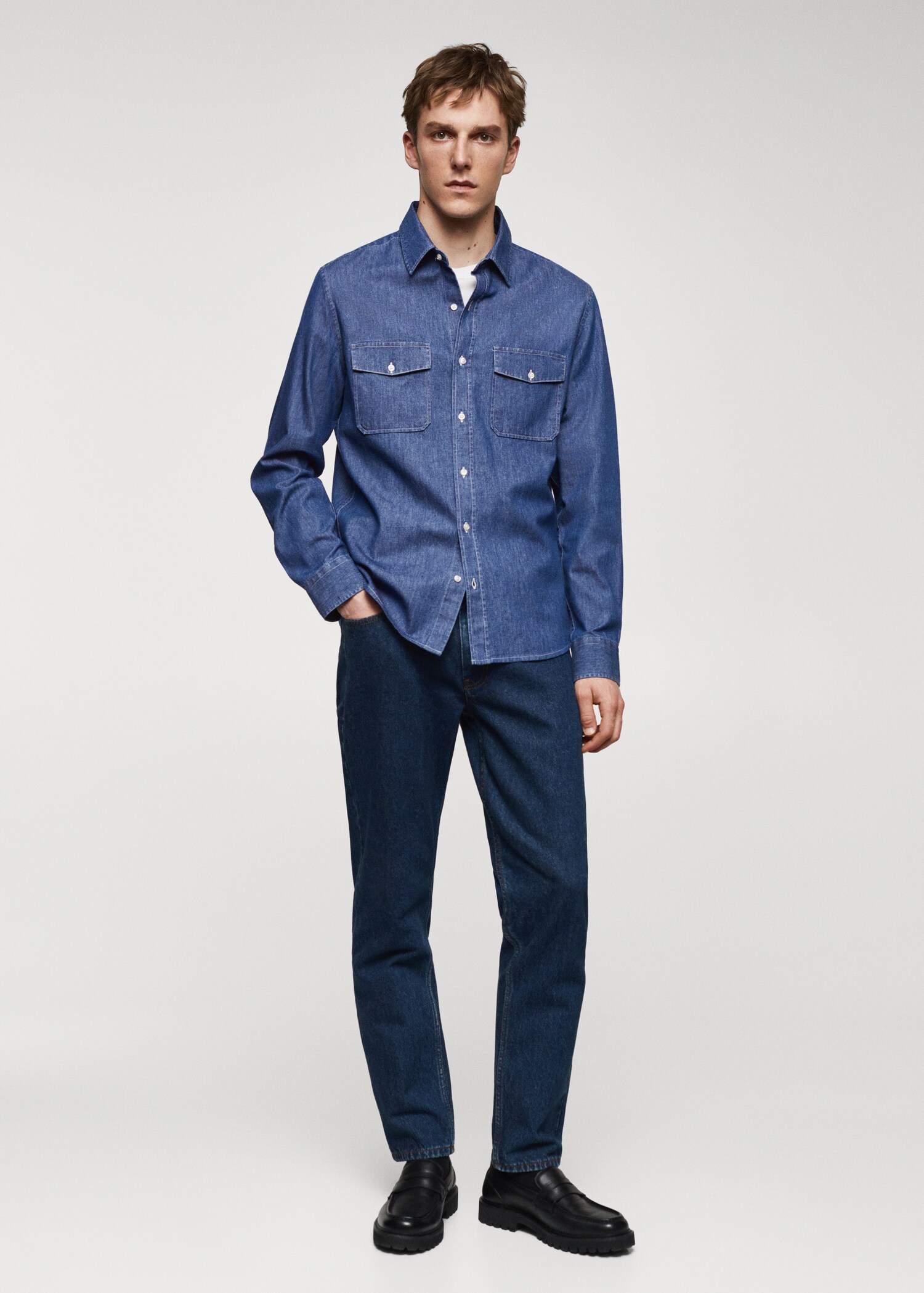 Surchemise denim poches - Plan général