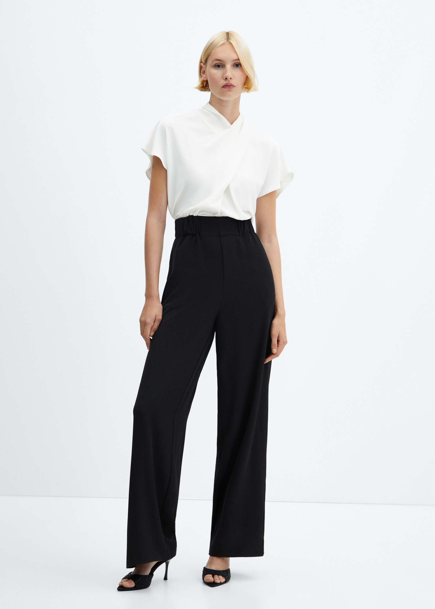 Cross-neck long jumpsuit - General plane
