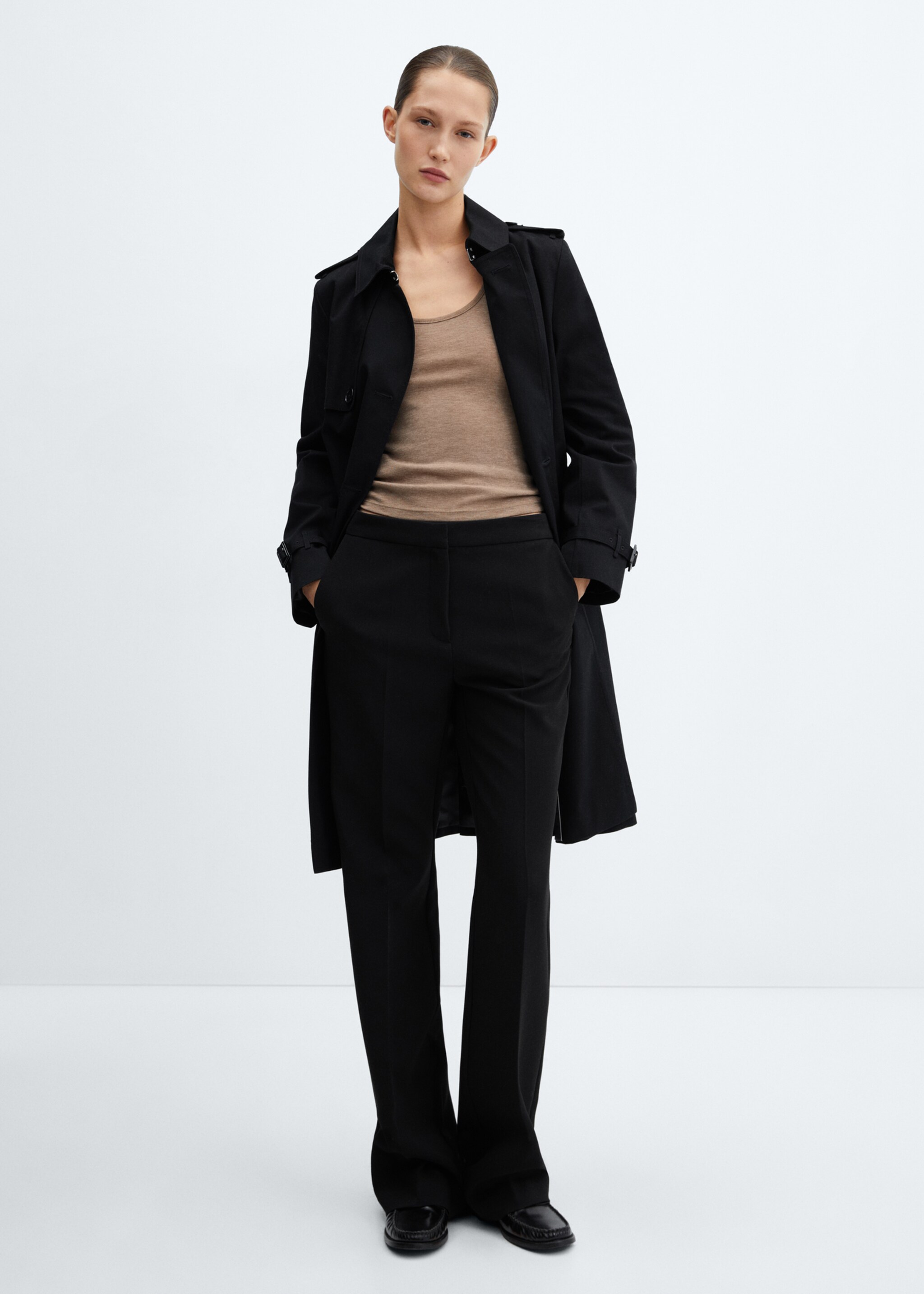 Classic trench coat with belt - General plane