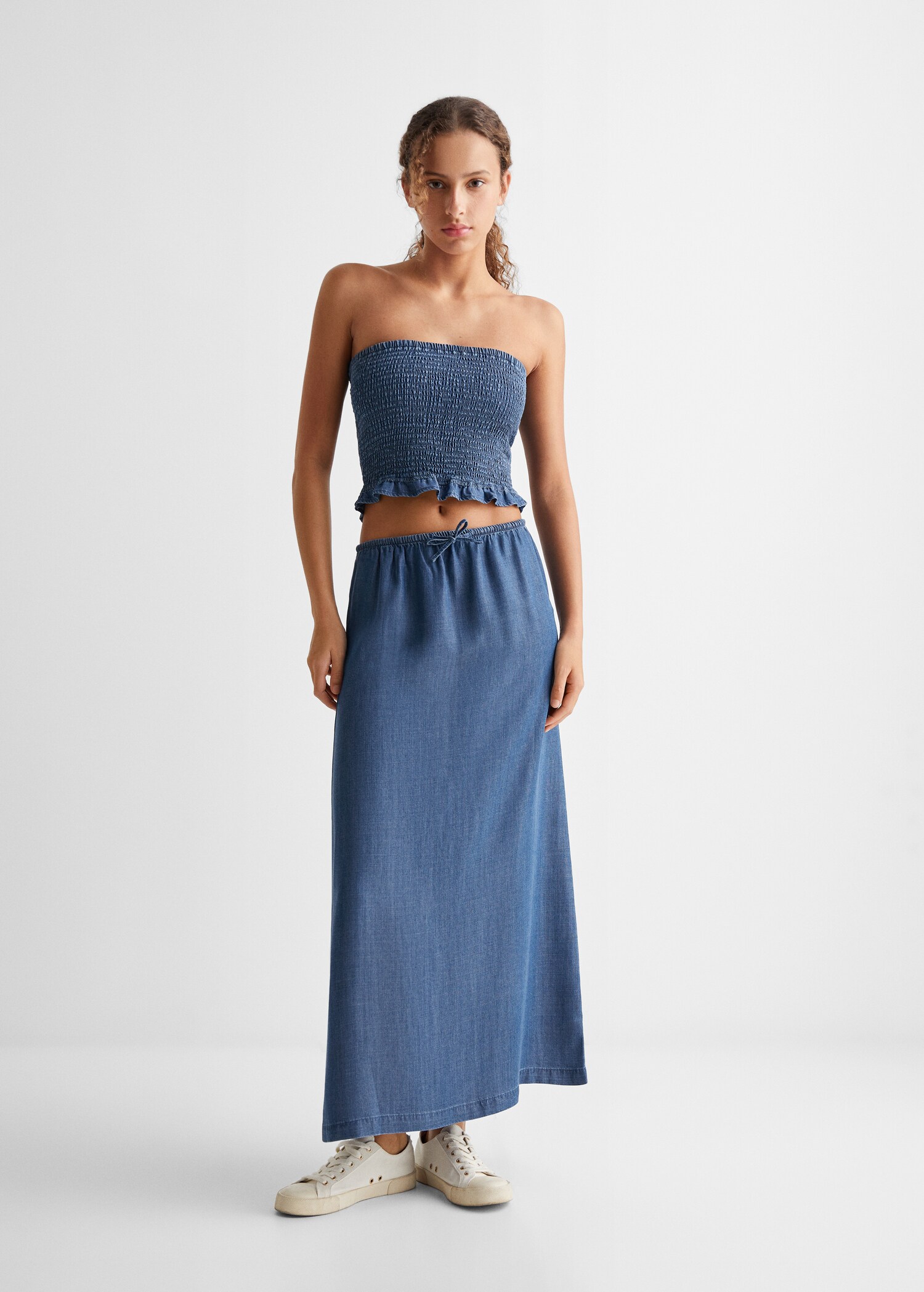 Stretch long skirt - General plane