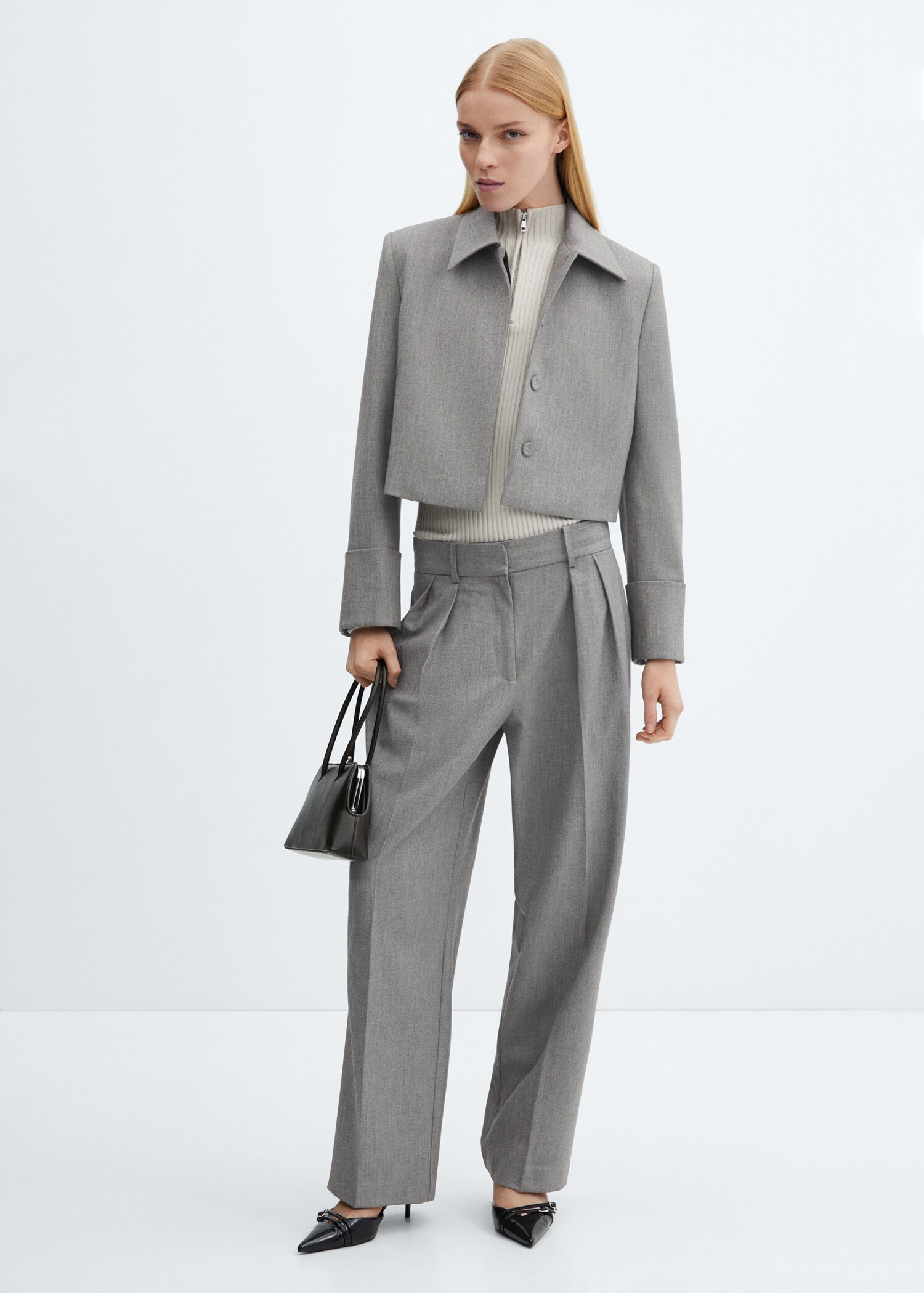 Pleated suit pants - General plane