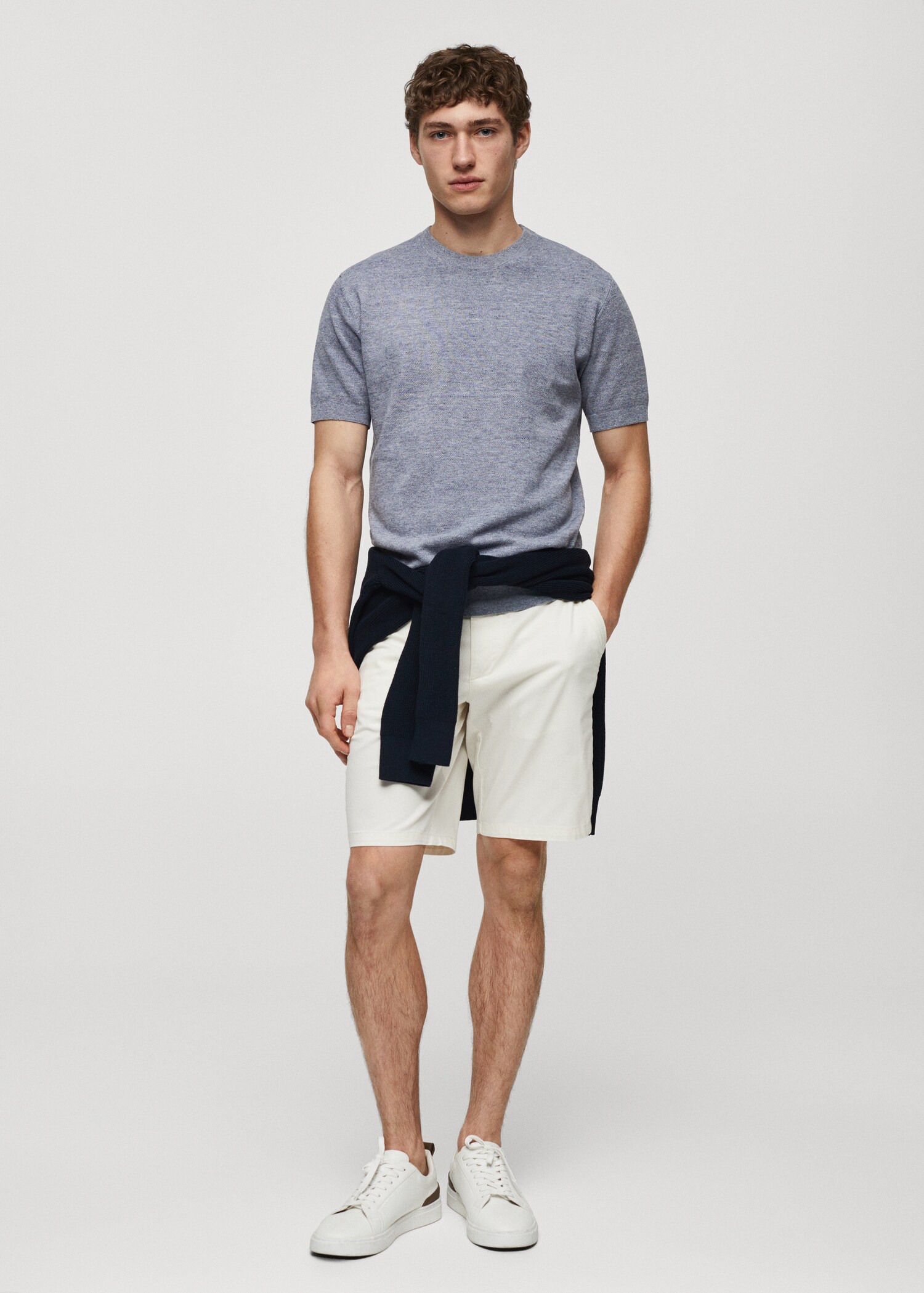 T-shirt maille coton structuré - Plan général