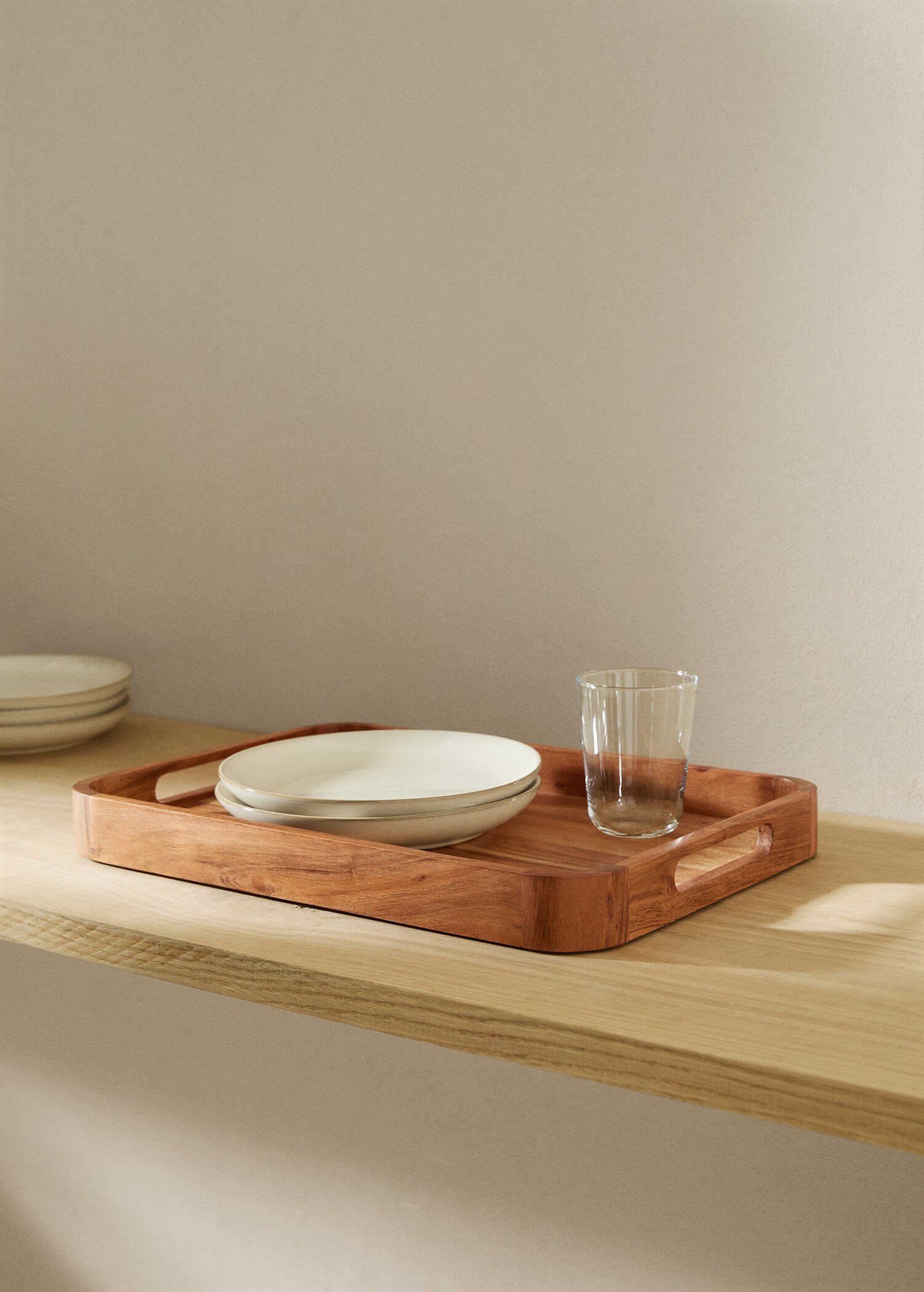 Rectangular wooden tray 40x28cm - General plane